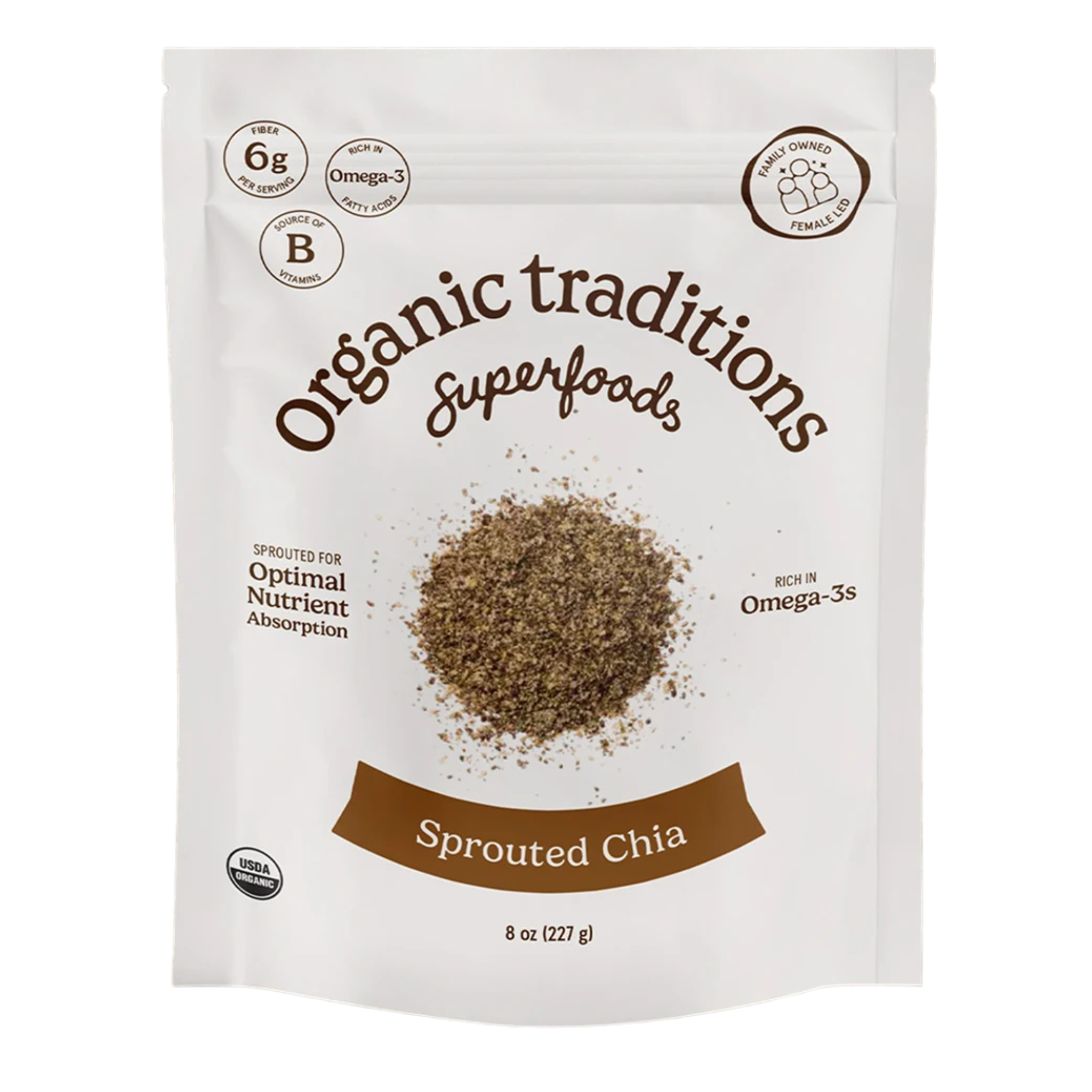 Organic Traditions Superfoods - Sprouted Chia Powder - 227g