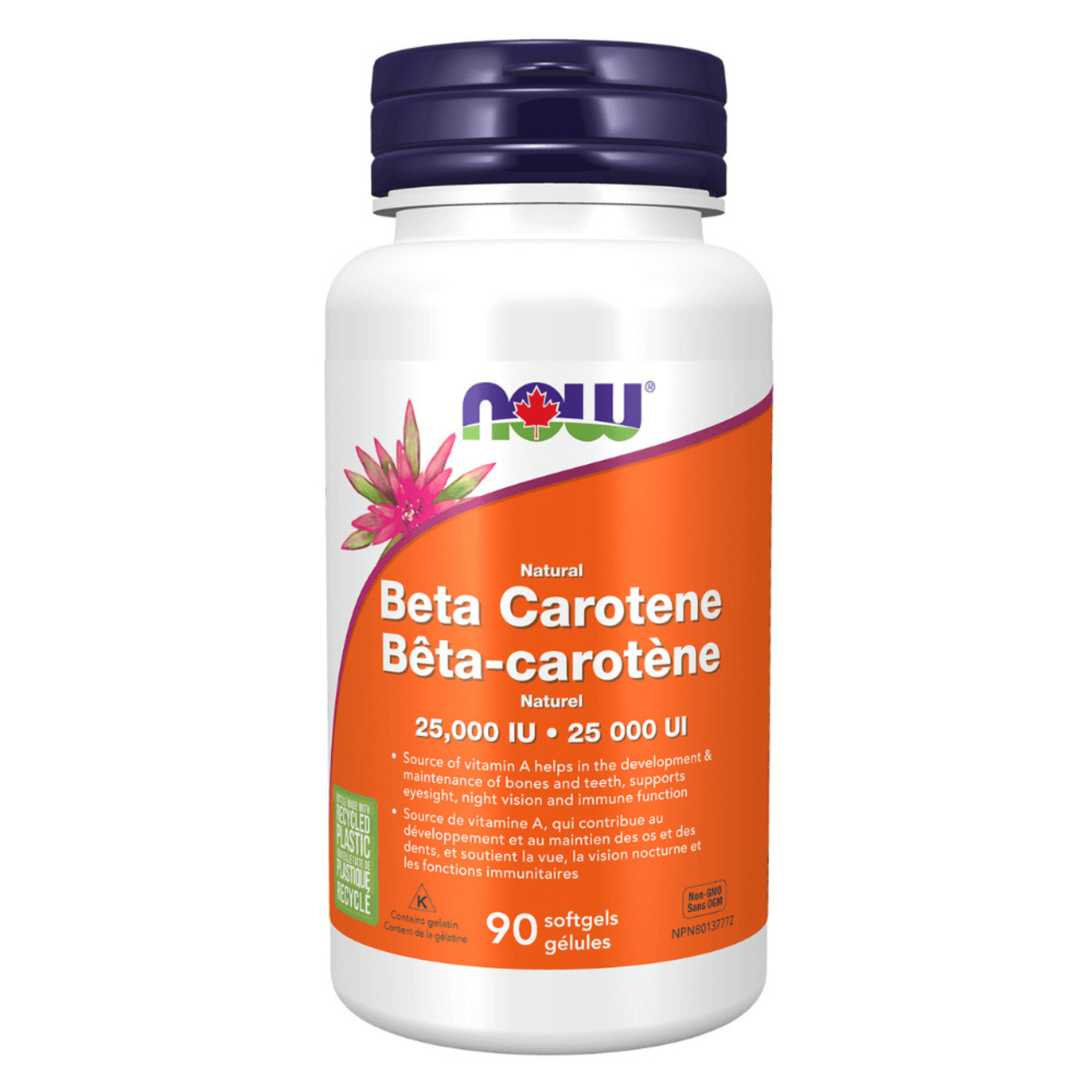 Now - Beta Carotene - 25,000 IU 90 Softgels
