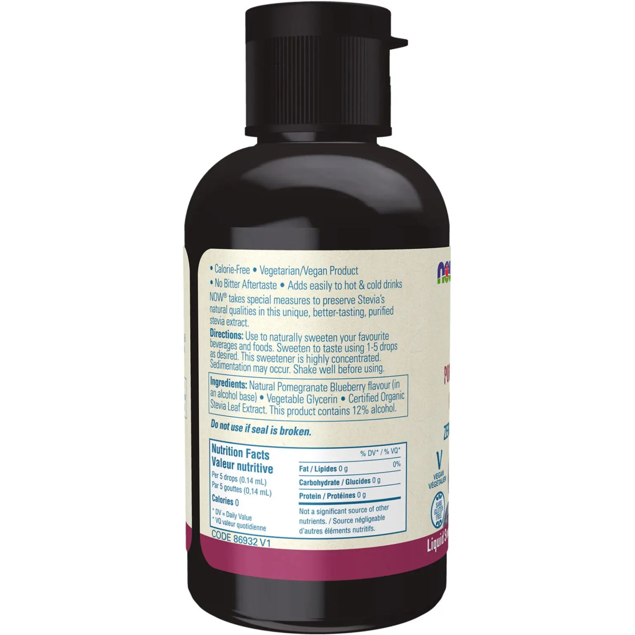 Now - Better Stevia Pomegranate Blueberry - 59ml