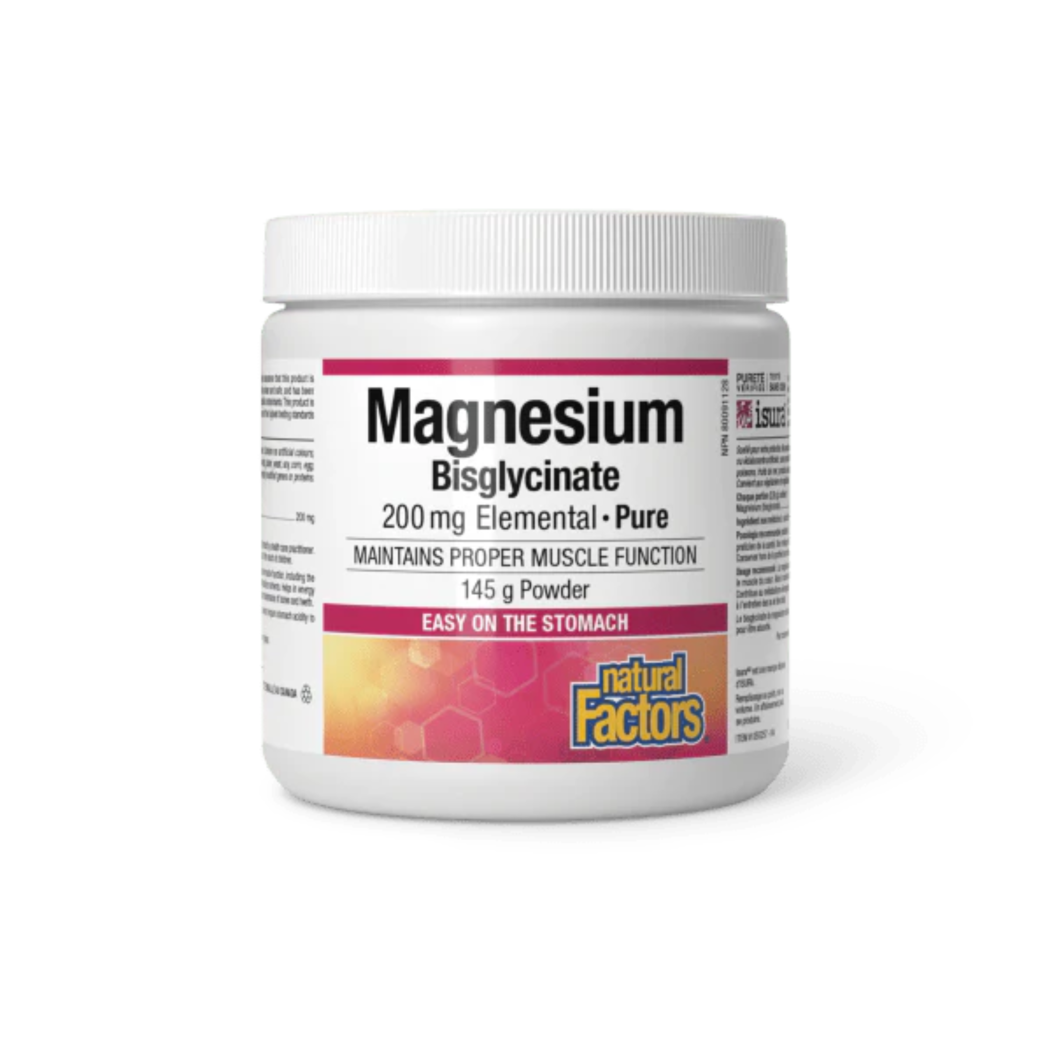 Natural Factors - Magnesium Bisglycinate - 200mg Elemental 145g Powder