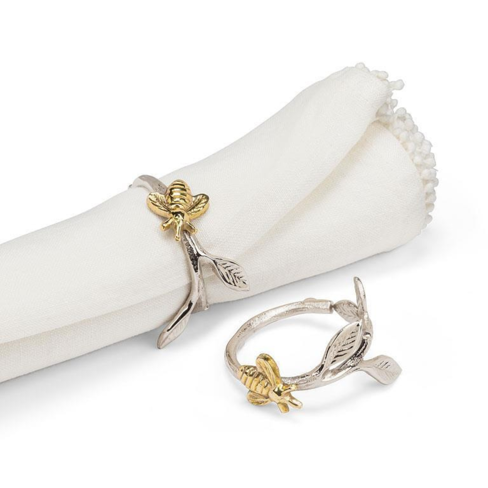 Abbott - Bee Napkin Rings - Brass Nickle