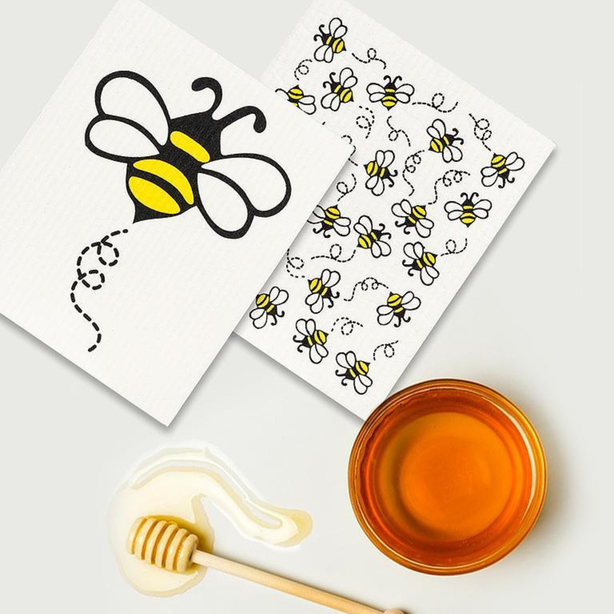 Abbott - Swedish Dishcloth Bees Allover (2pk)