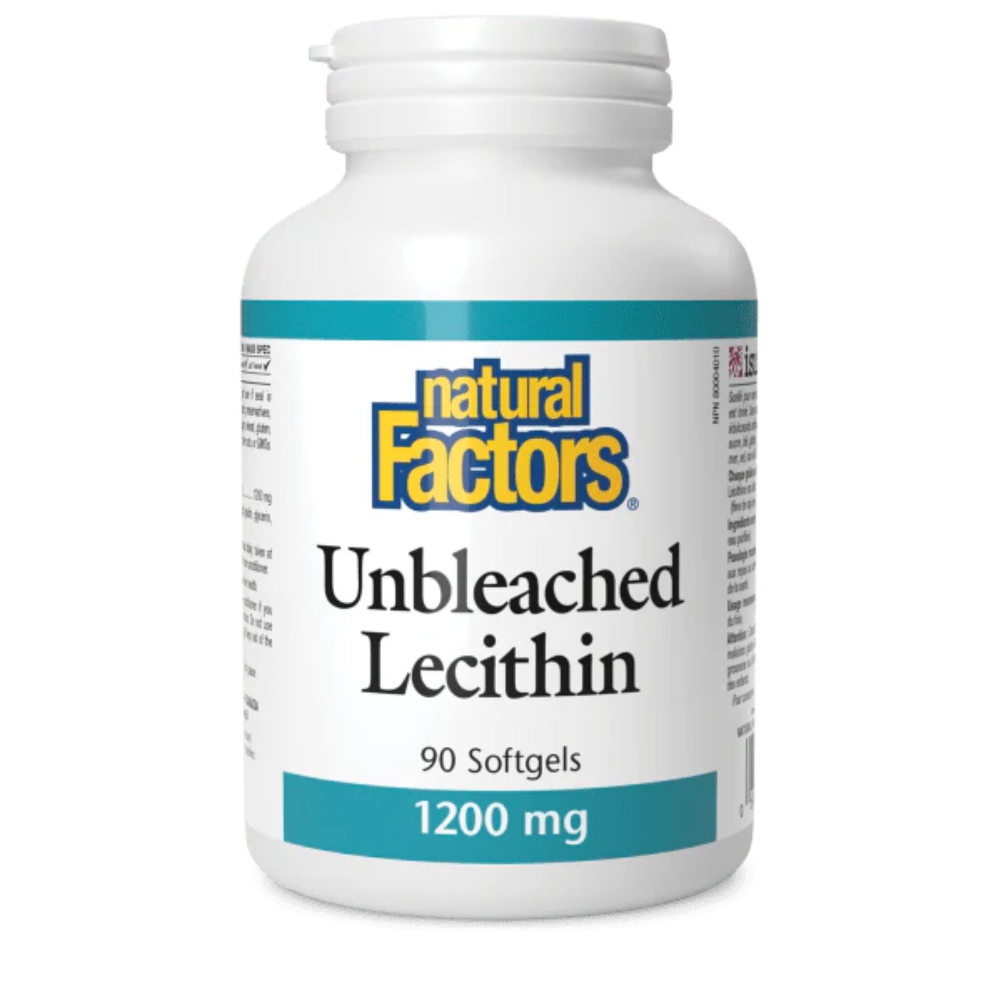 Natural Factors - Unbleached Lecithin - 1200mg 90 Softgels