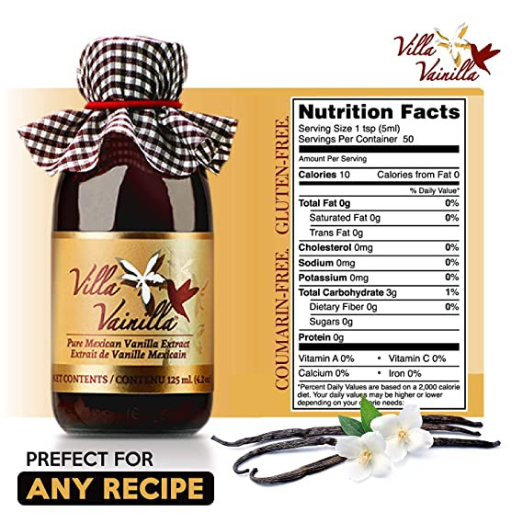 Villa Vanilla - Pure Vanilla Extract - 125ml
