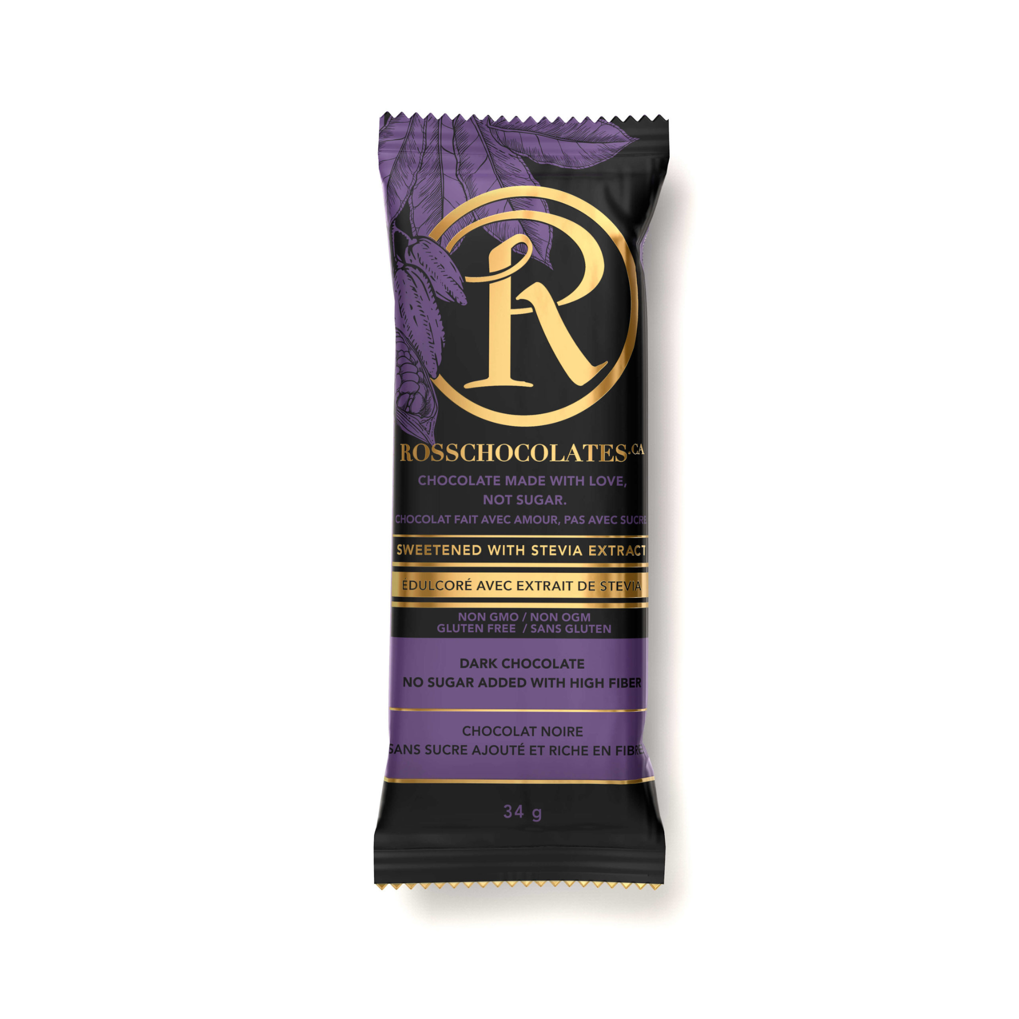 Ross Chocolates - Dark Chocolate Bars - 34g (DSL)