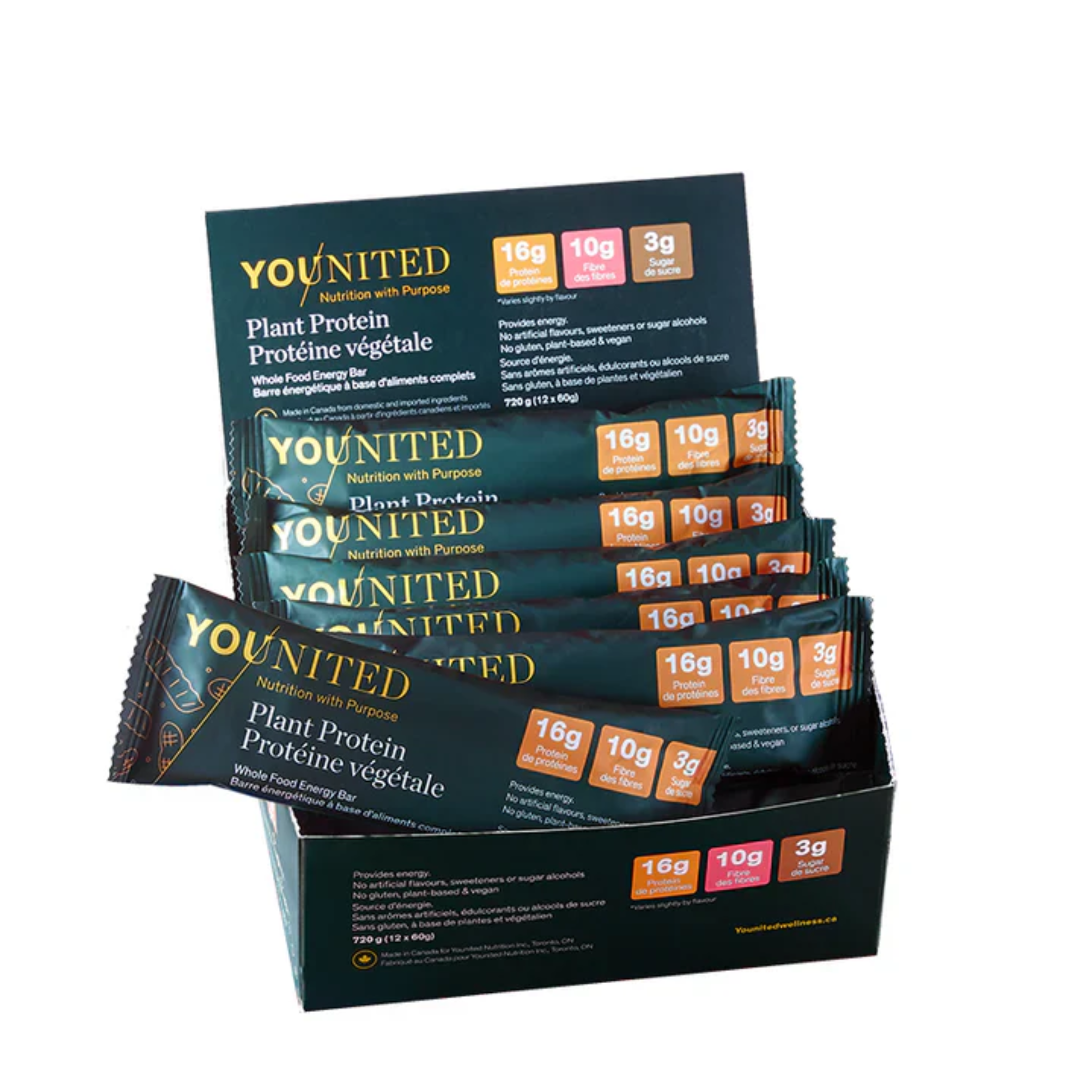 Younited - Plant Protein Bar - 60g (3 Flavours)
