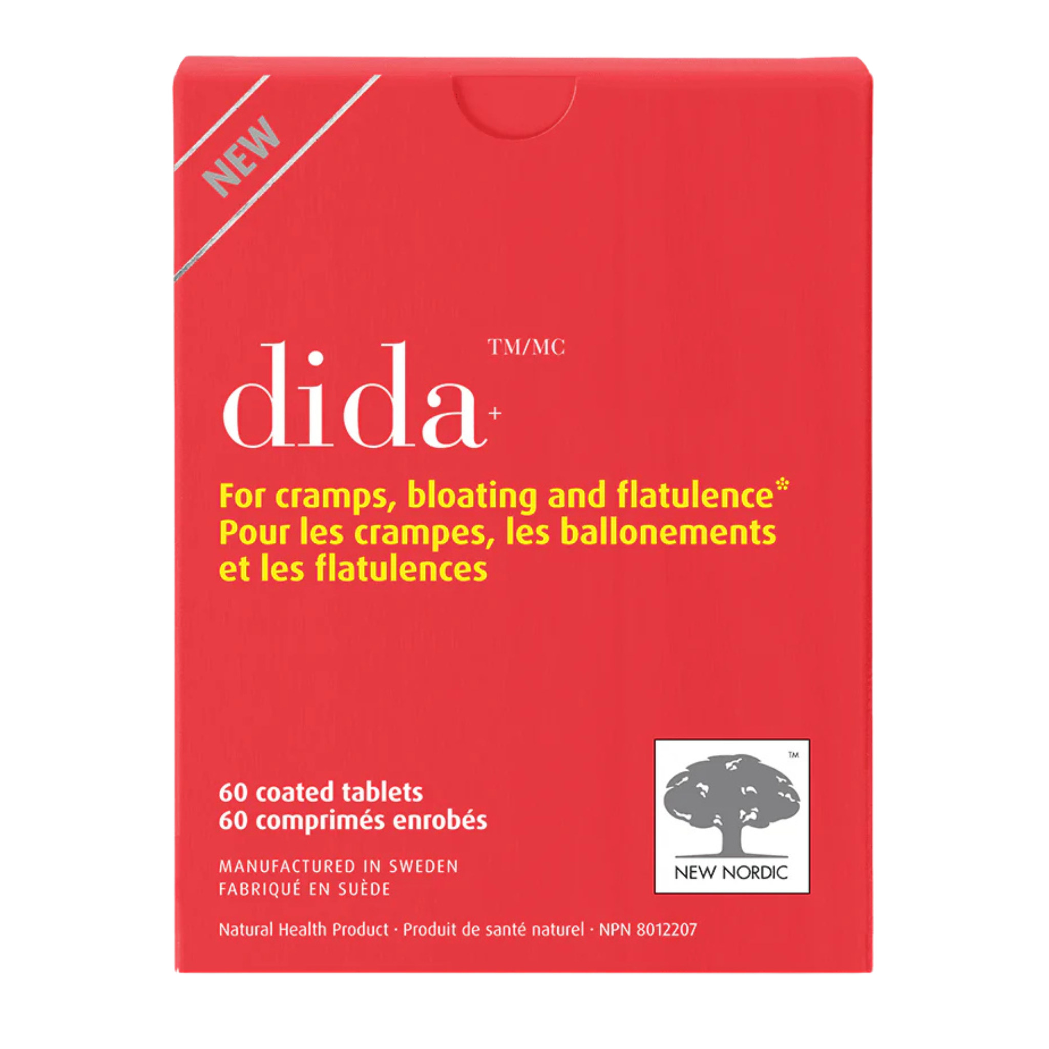 New Nordic - Dida for Cramps Bloating & Flatulence - 60 Coated Tablets (DSL)