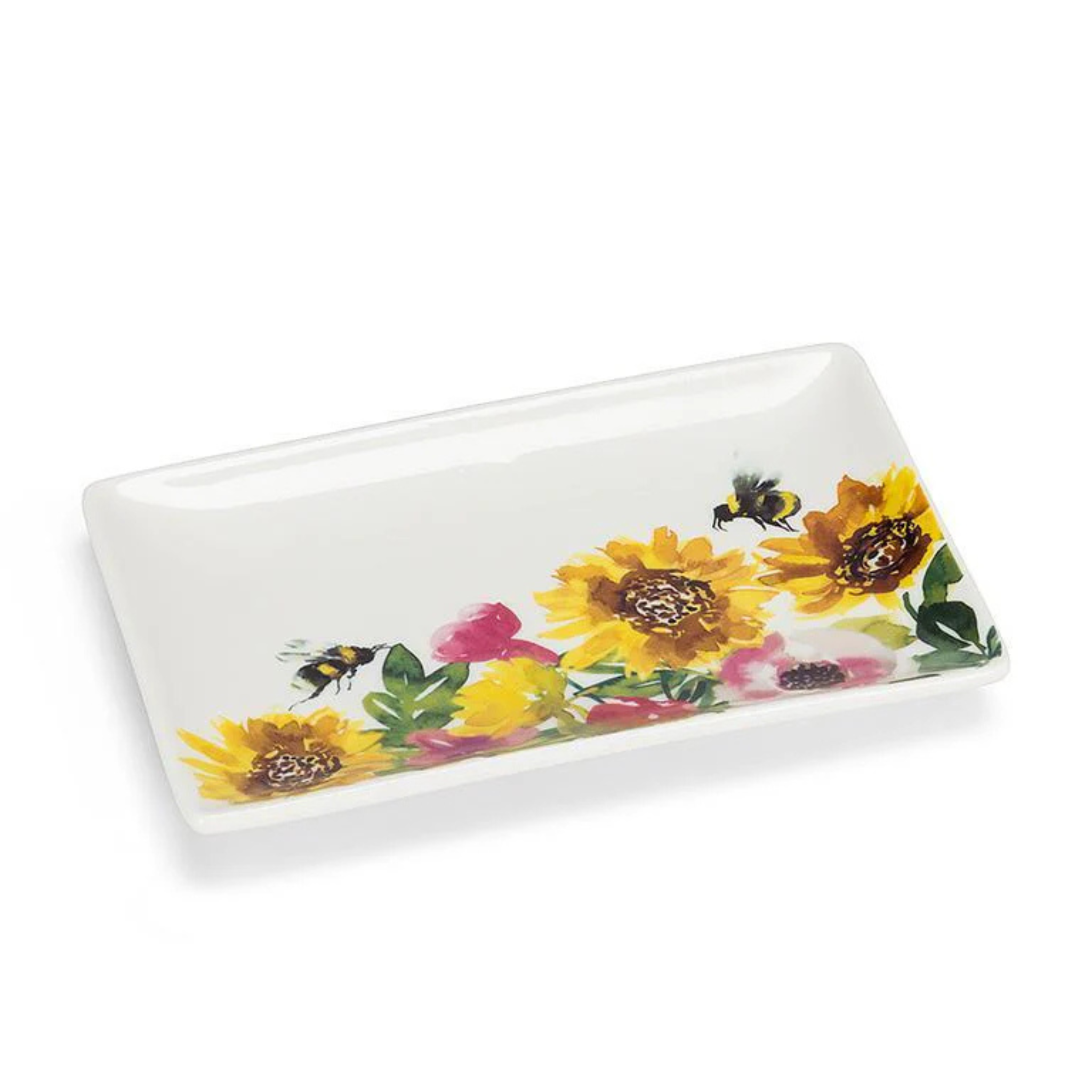 Abbott - Soap Dish Sunflowers and Bees Rectangular