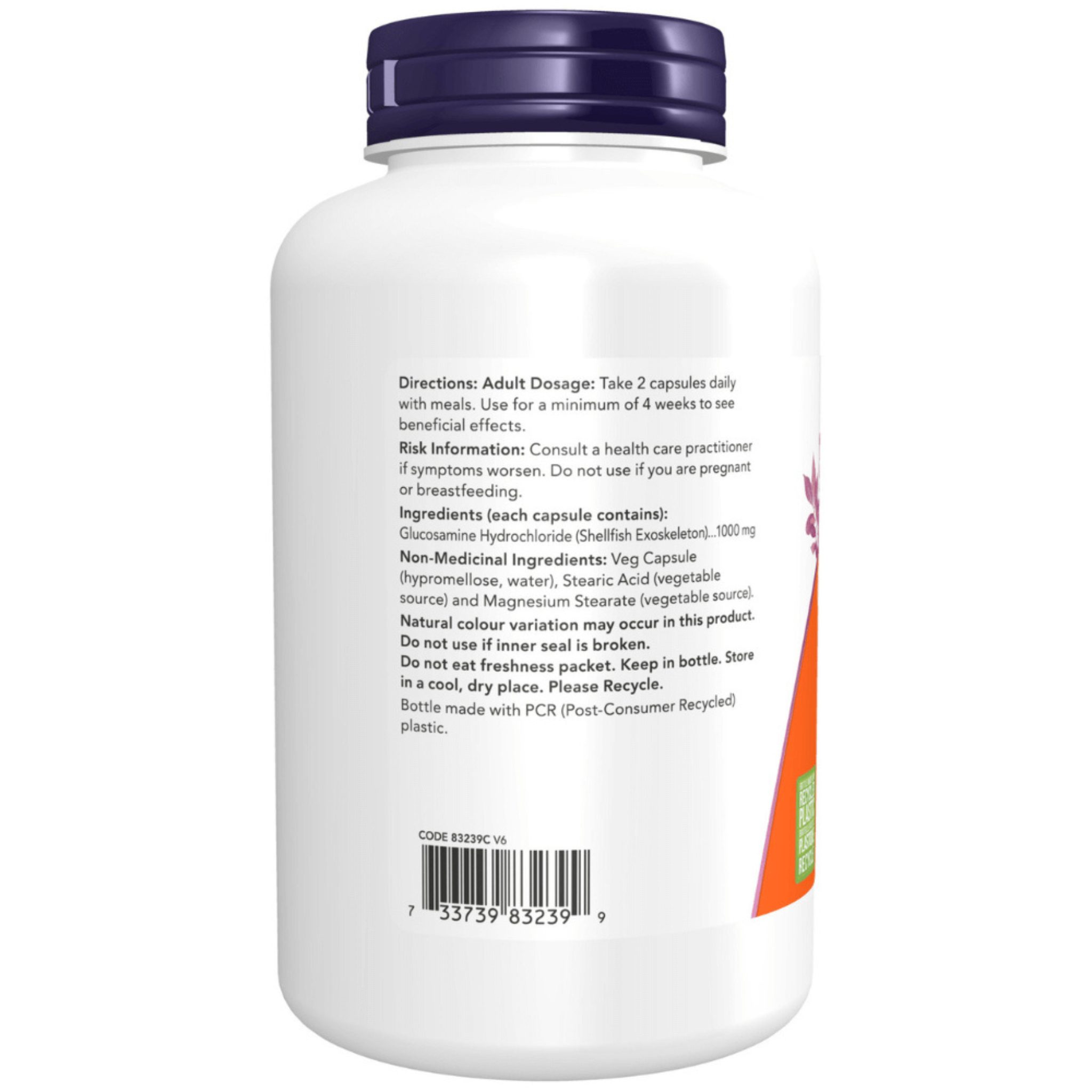 Now - Glucosamine HCL - 1000mg 180 Veg Capsules