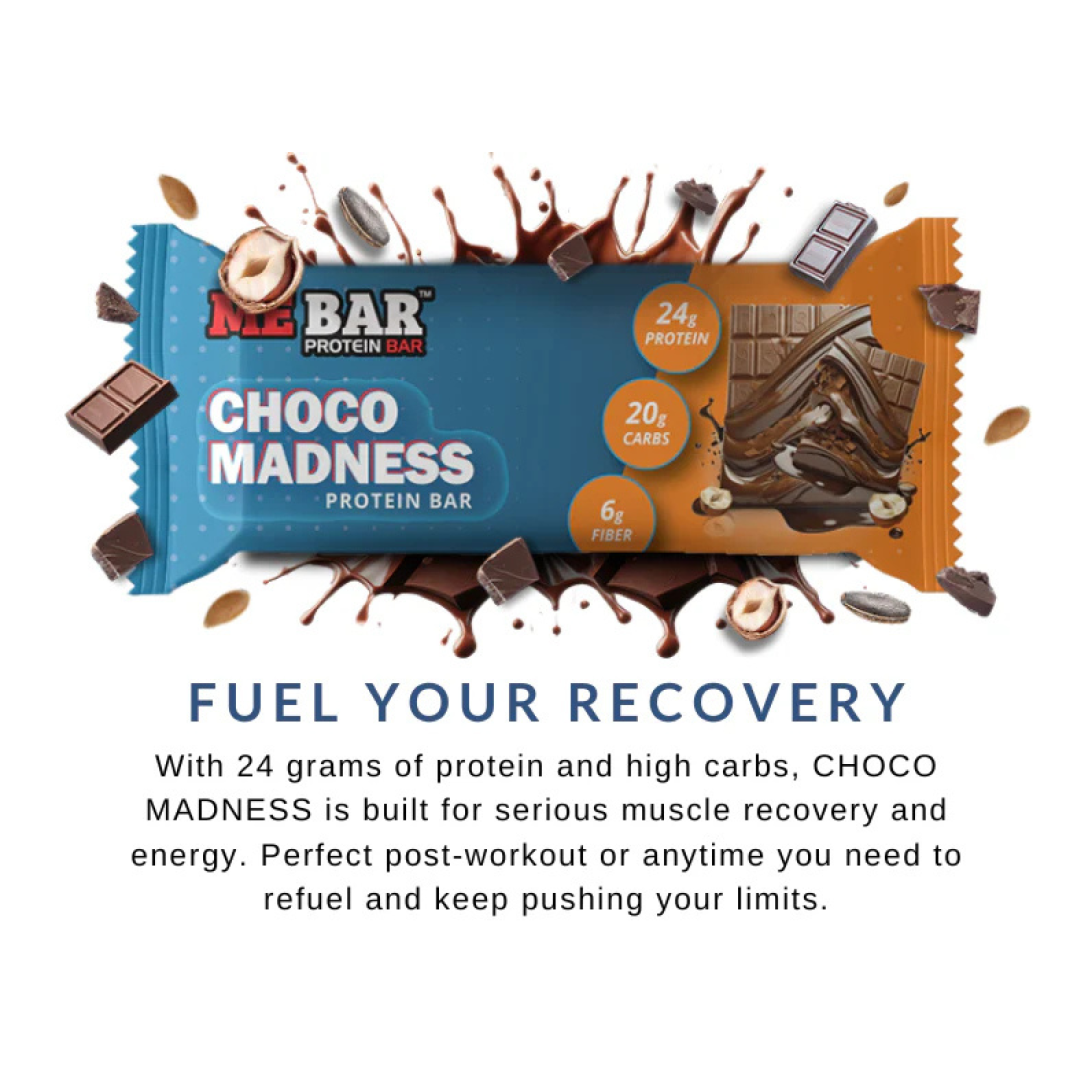 Me Bar - Madness Chocolate Fudge Brownie - Box of 12 (ONLINE ONLY)