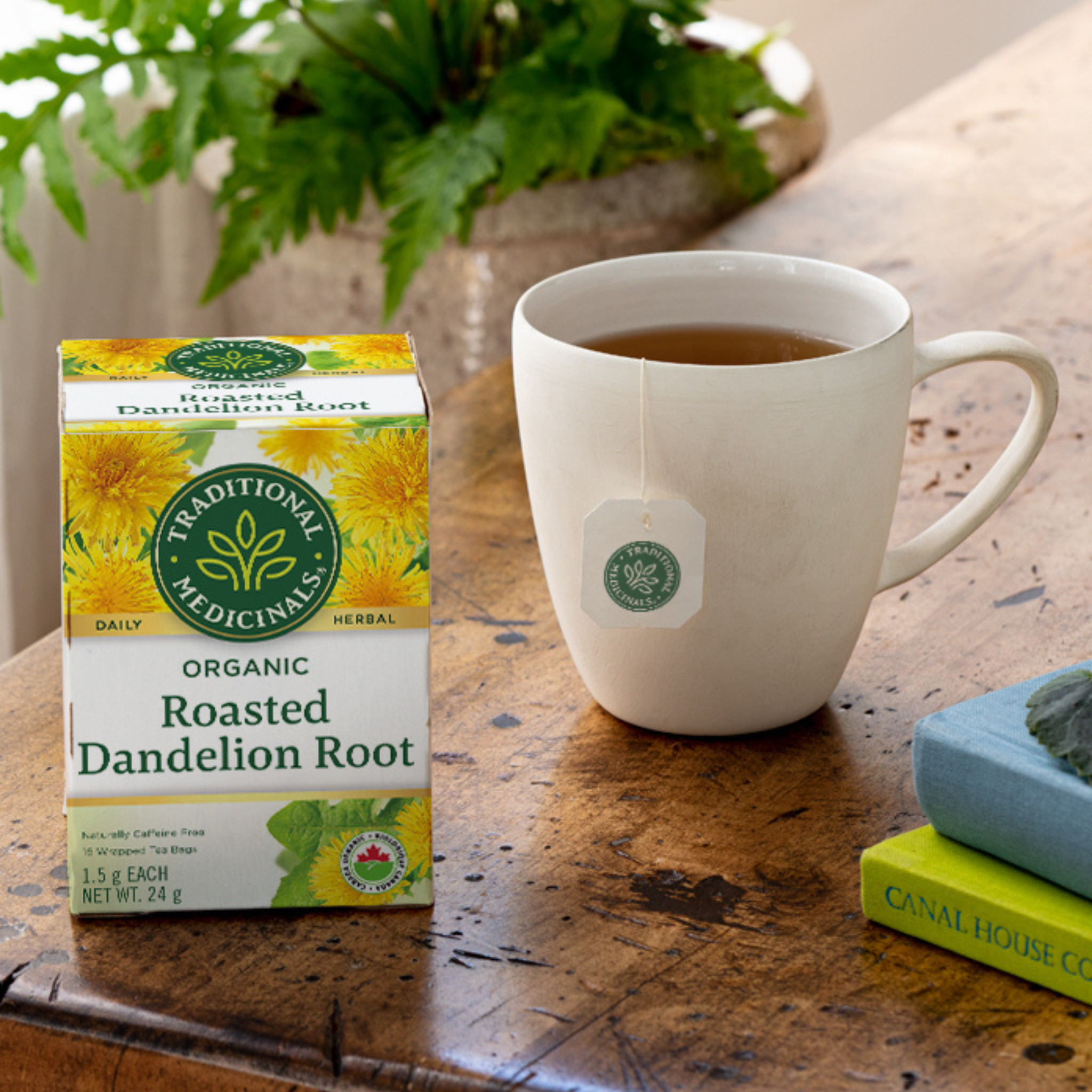 Traditional Medicinals - Organic Roasted Dandelion Root Tea - 16 Tea Bags