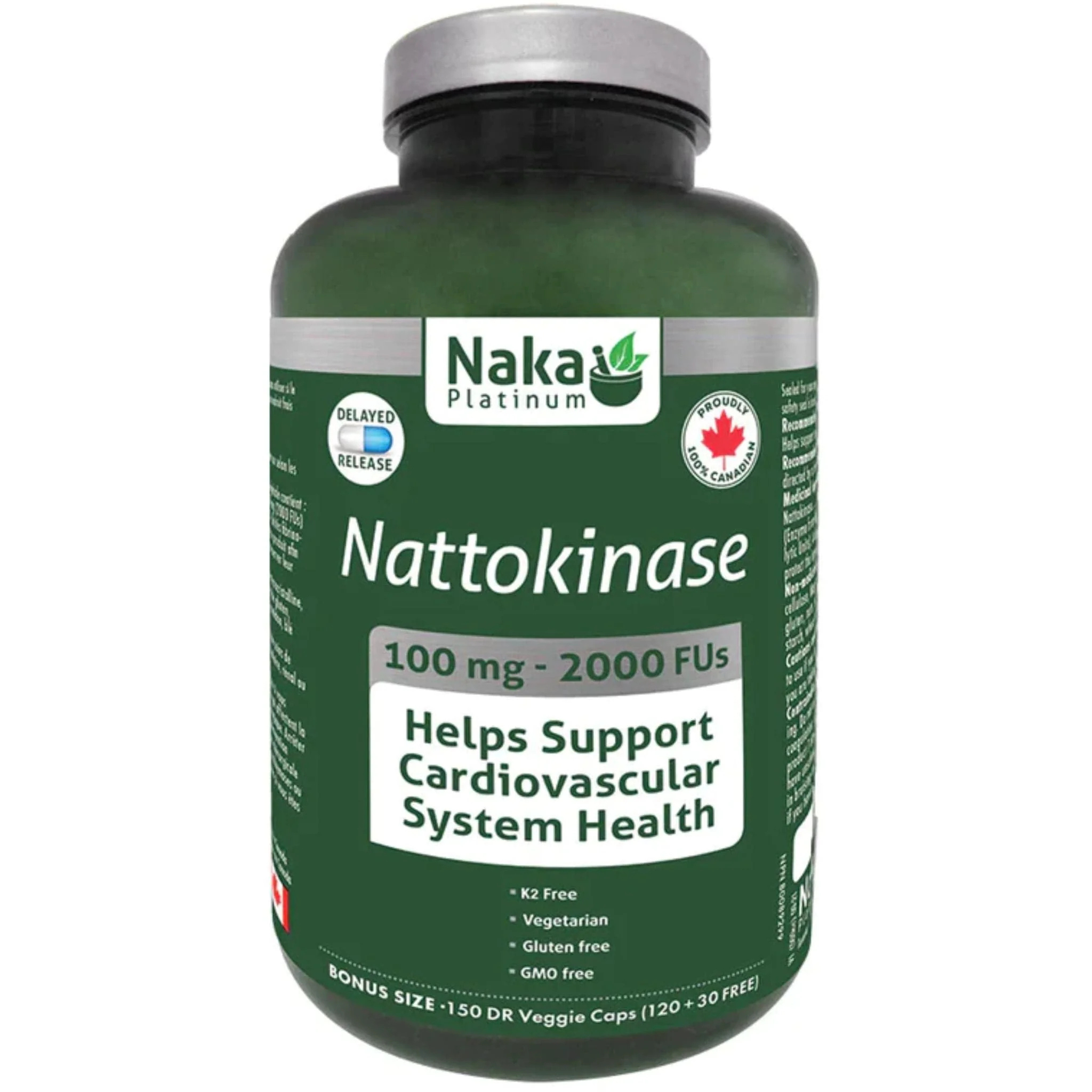 Naka - Nattokinase 2000 FUs - 100mg Veg Capsules