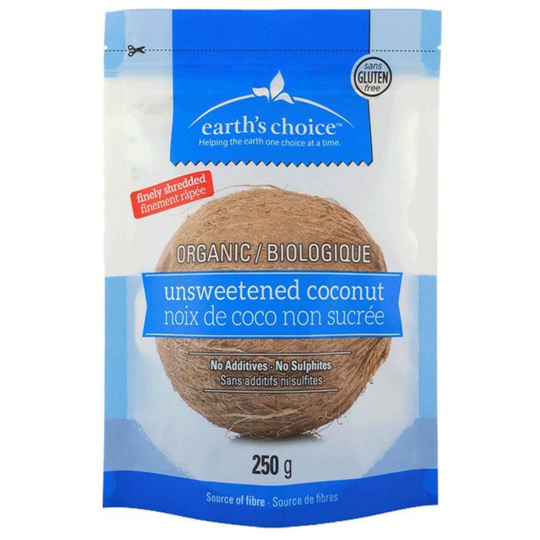 Earth's Choice - Organic Unsweetened Coconut - 250g