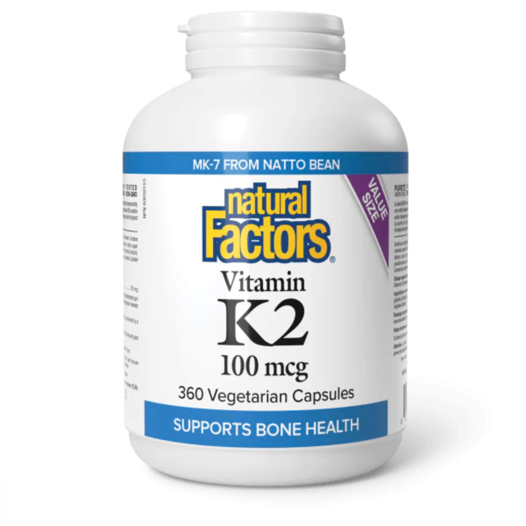 Natural Factors - Vitamin K2 VALUE SIZE- 100mcg 360 Veg Capsules
