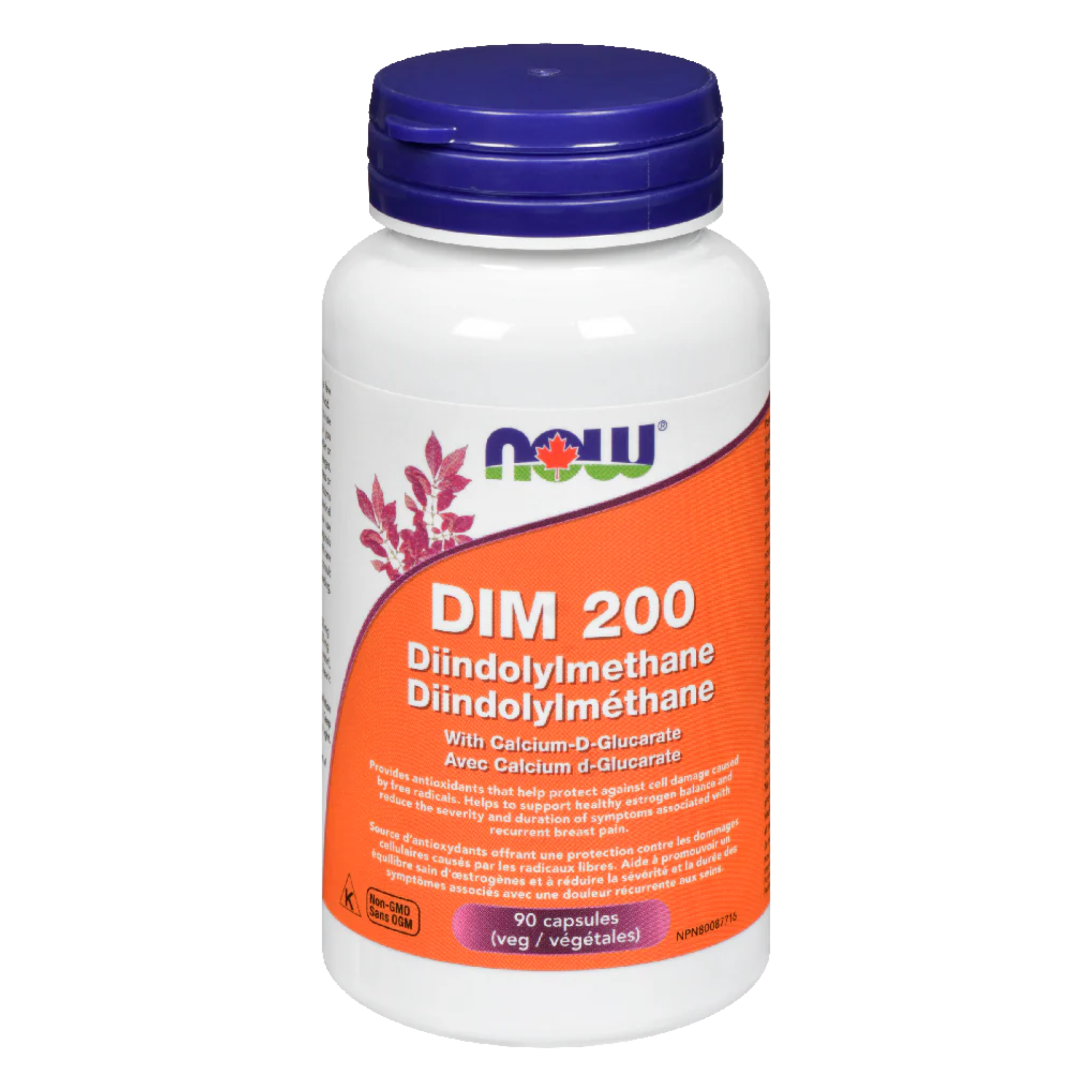 Now - DIM 200mg W/ Calcium D Glucarate - 90 Veg Capsules