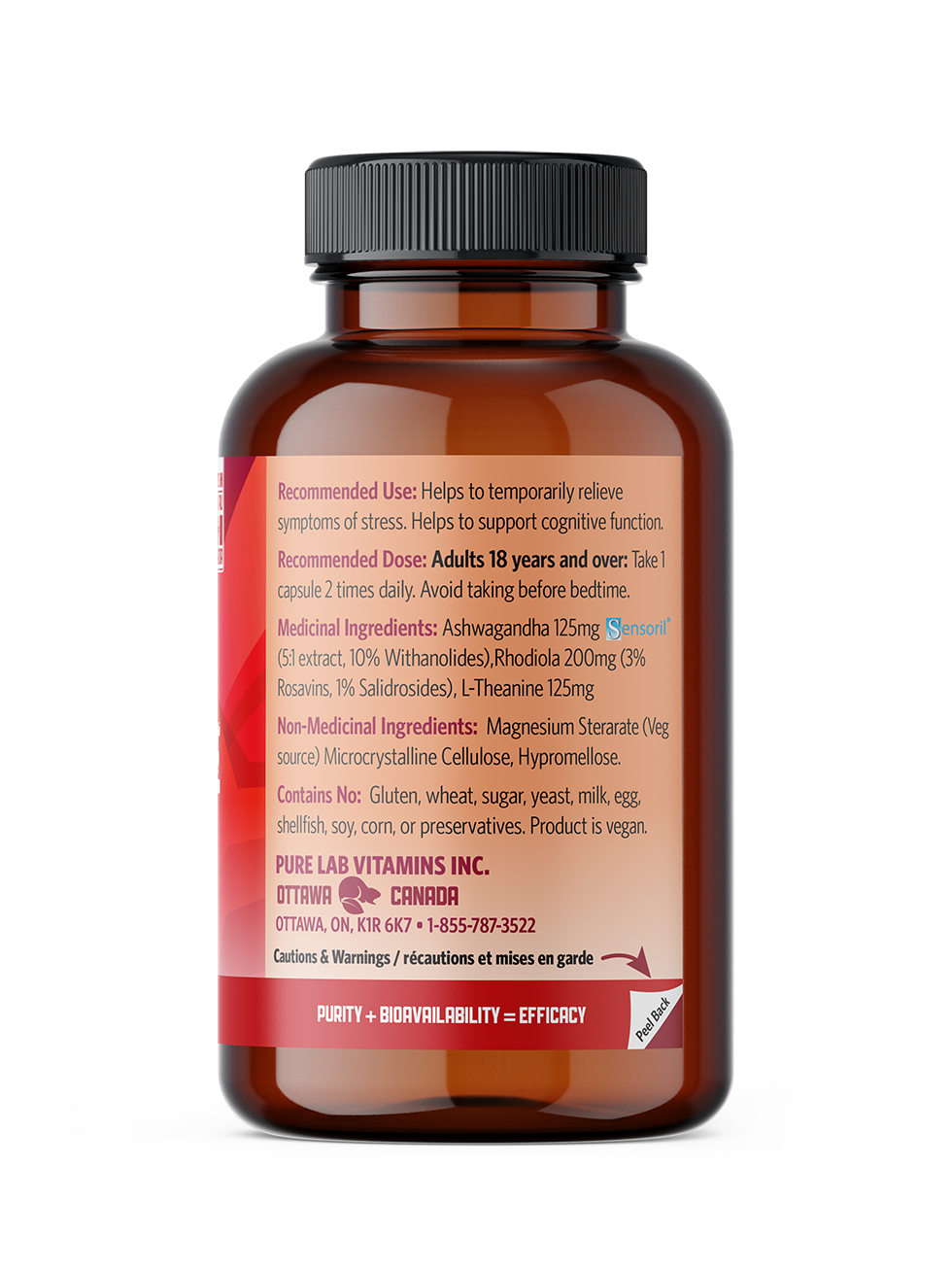 Pure Lab Vitamins - Adaptapure - 120 Veg Capsules