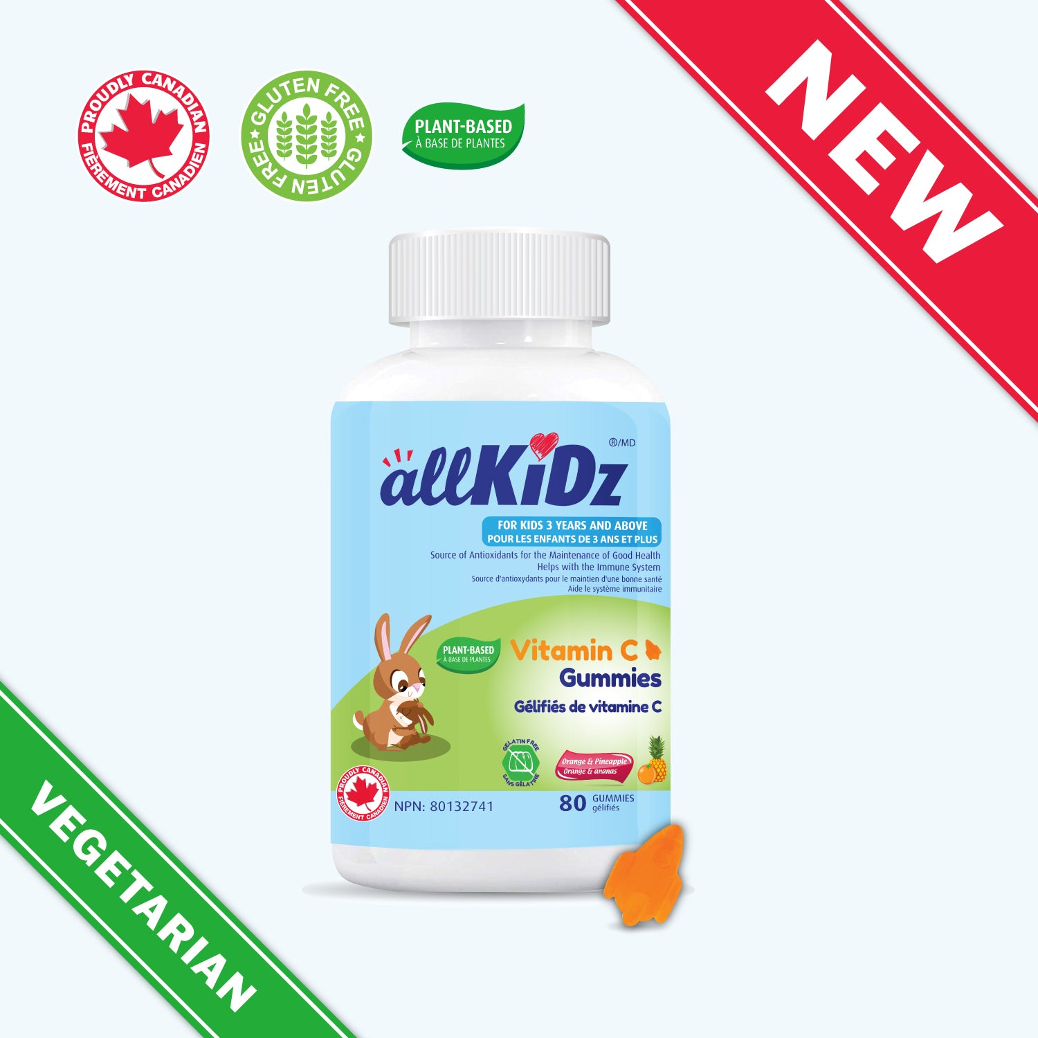 All Kidz® - Vitamin C Gummies - 80 Gummies