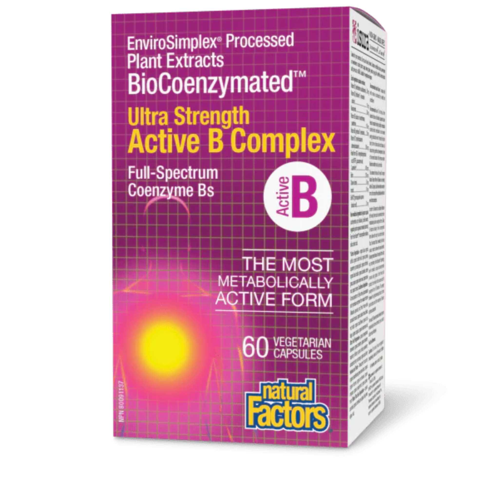 Natural Factors - Ultra Strength Active B Complex - 60 Veg Capsules