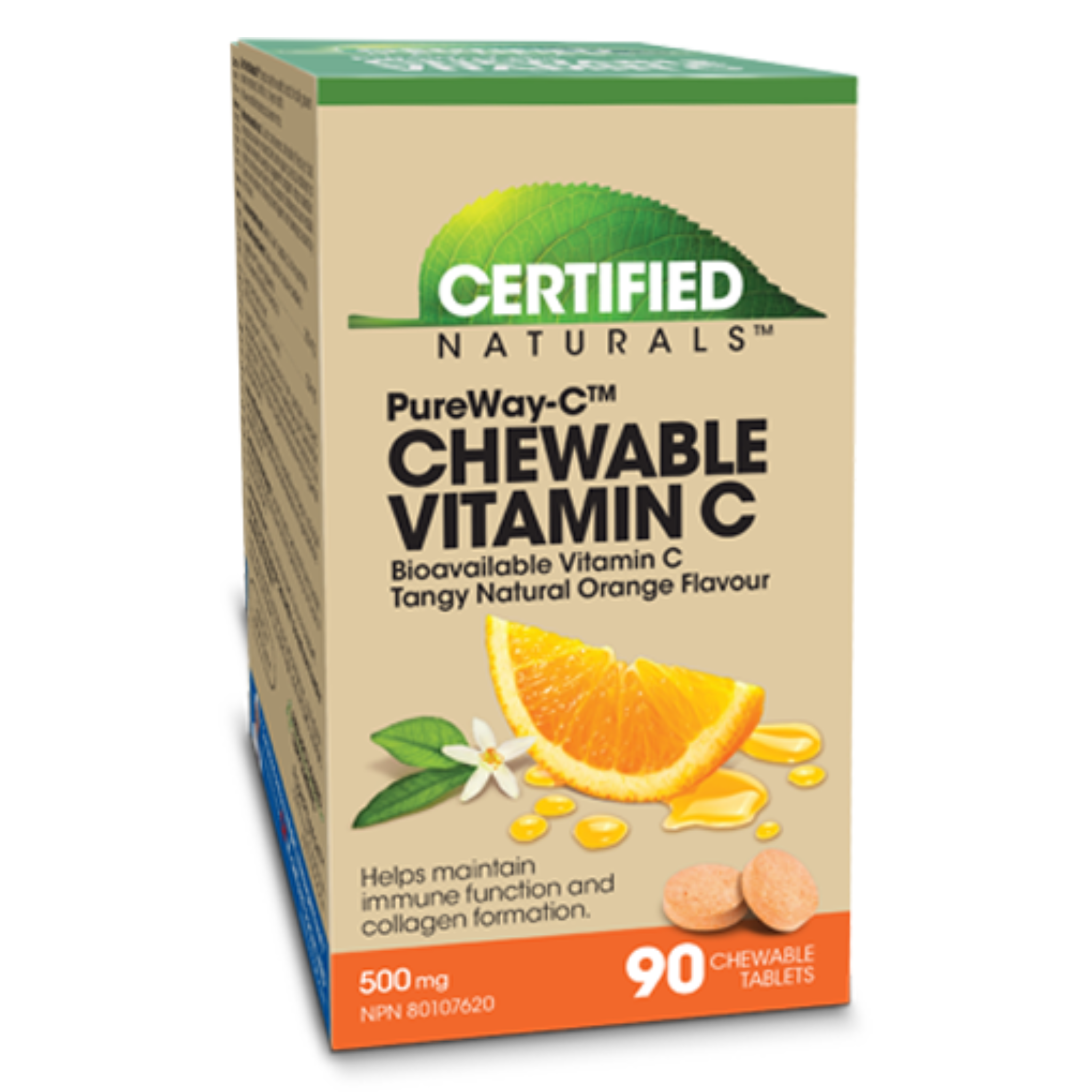 Certified Naturals - PureWay C - 500mg 90 Chewable Tablets