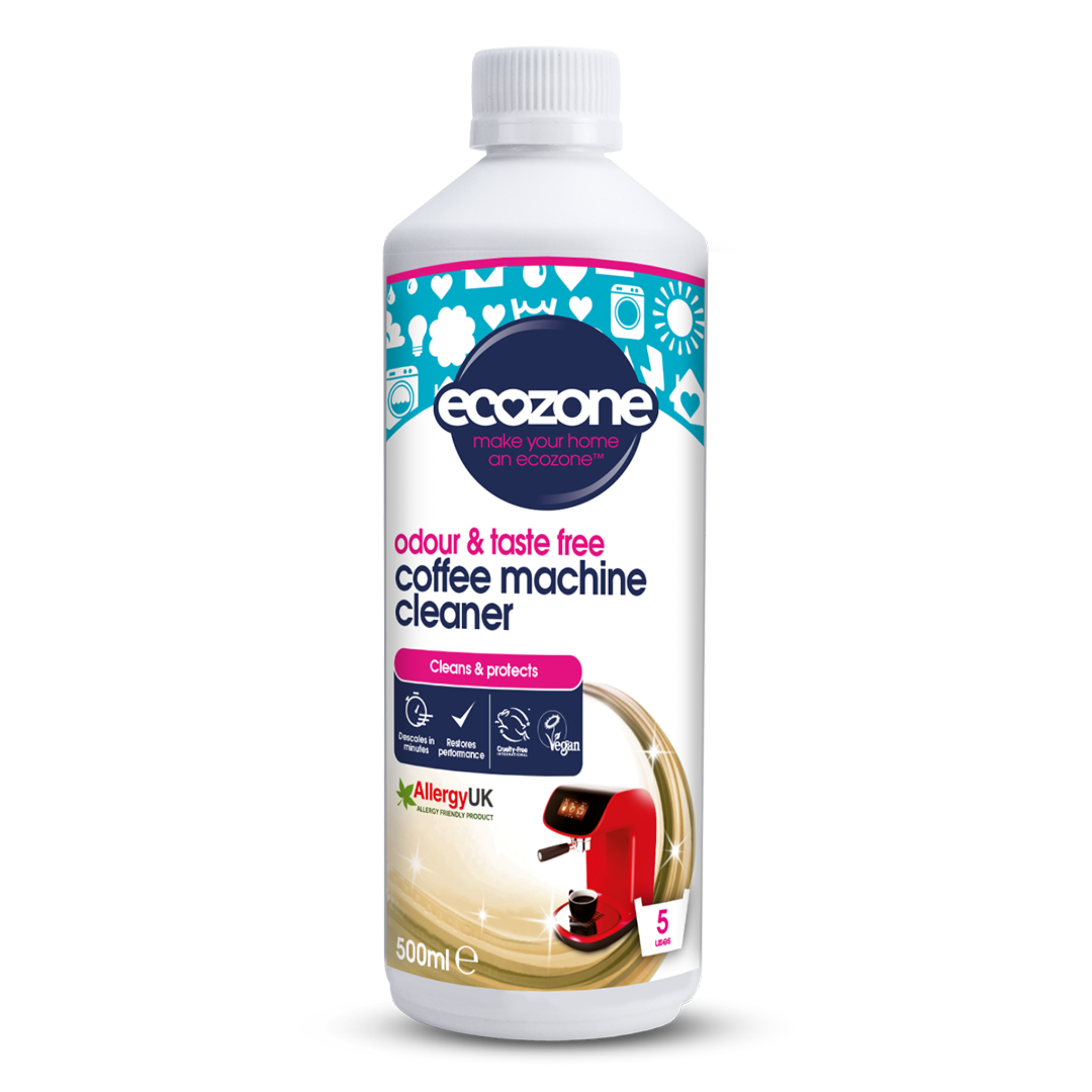 Eco-Zone - Coffee Machine Cleaner & Descaler - 500ml (DSL)