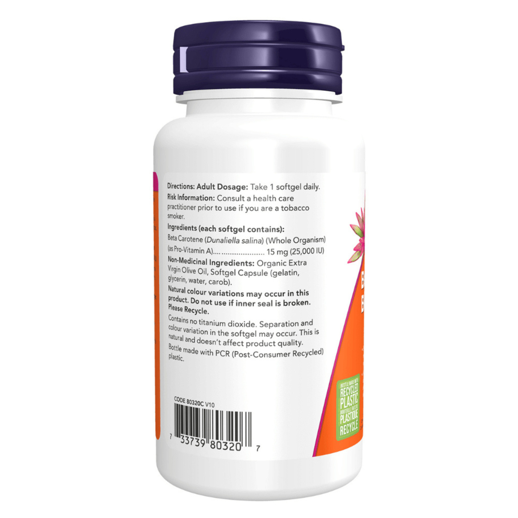 Now - Beta Carotene - 25,000 IU 90 Softgels