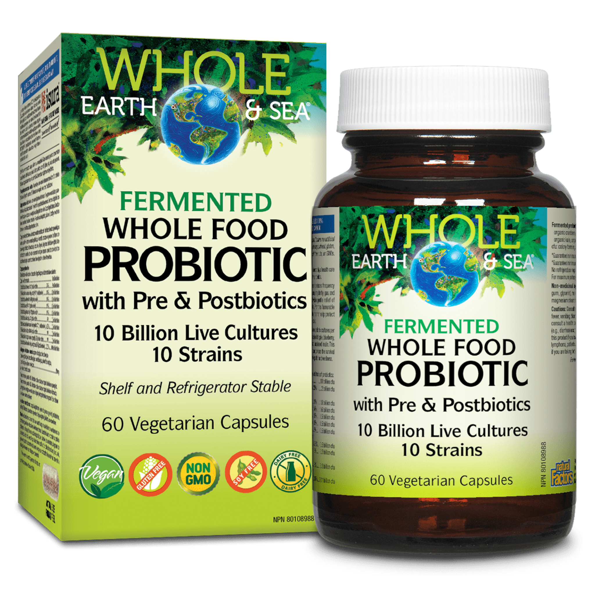 Whole Earth & Sea - Fermented Whole Food Probiotic - 60 Veg Capsules