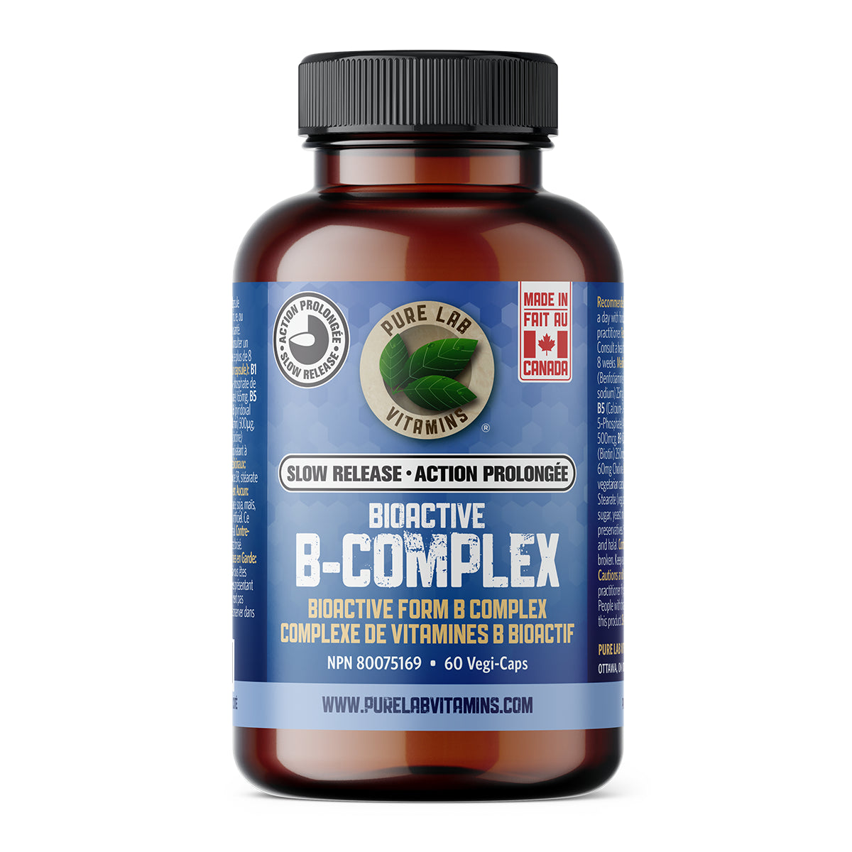 Pure Lab Vitamins - Bioactive B Complex Slow Release - Veg Capsules