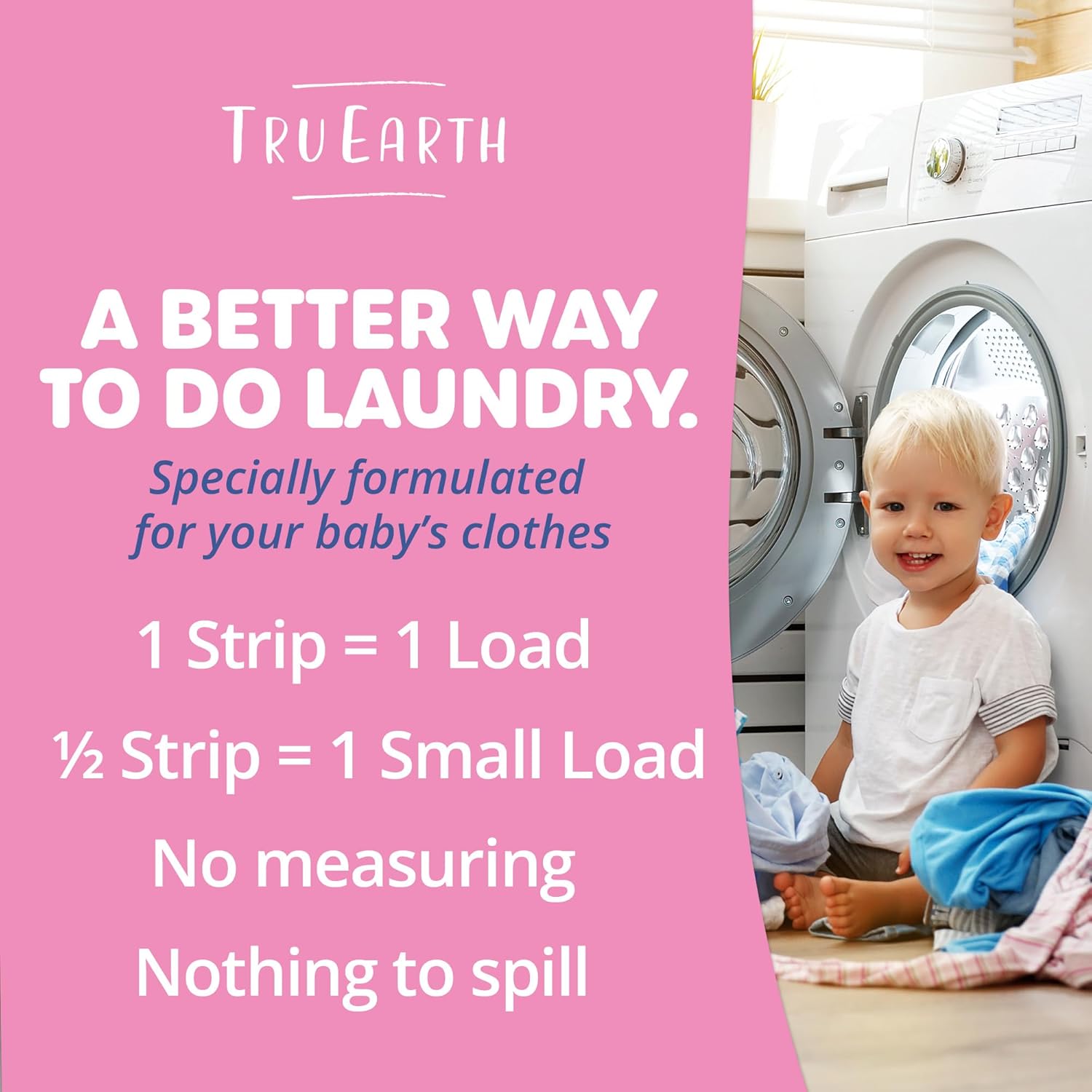 Tru Earth - Eco-Strips Laundry Detergent Baby - 32 Loads