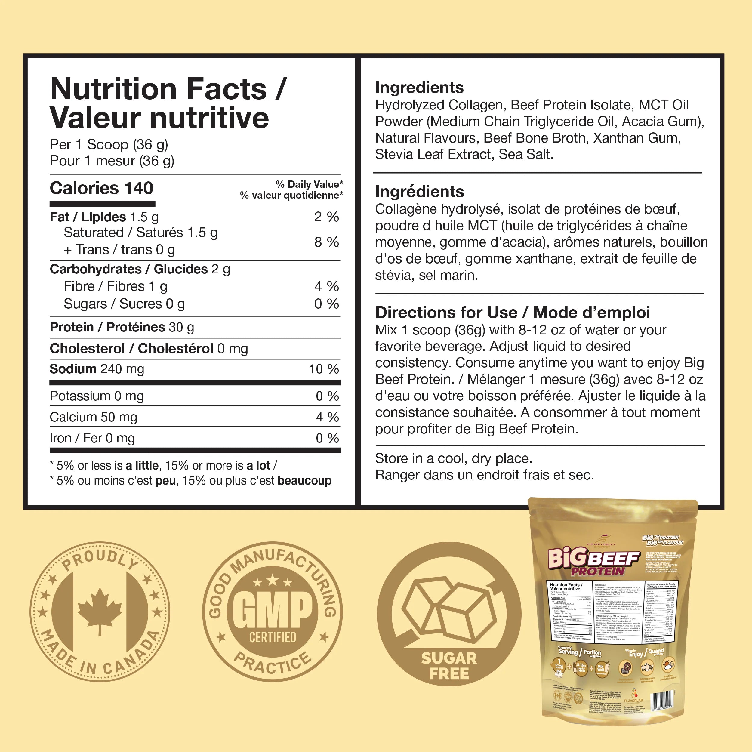 Confident Sports - Big Beef Protein - 907g