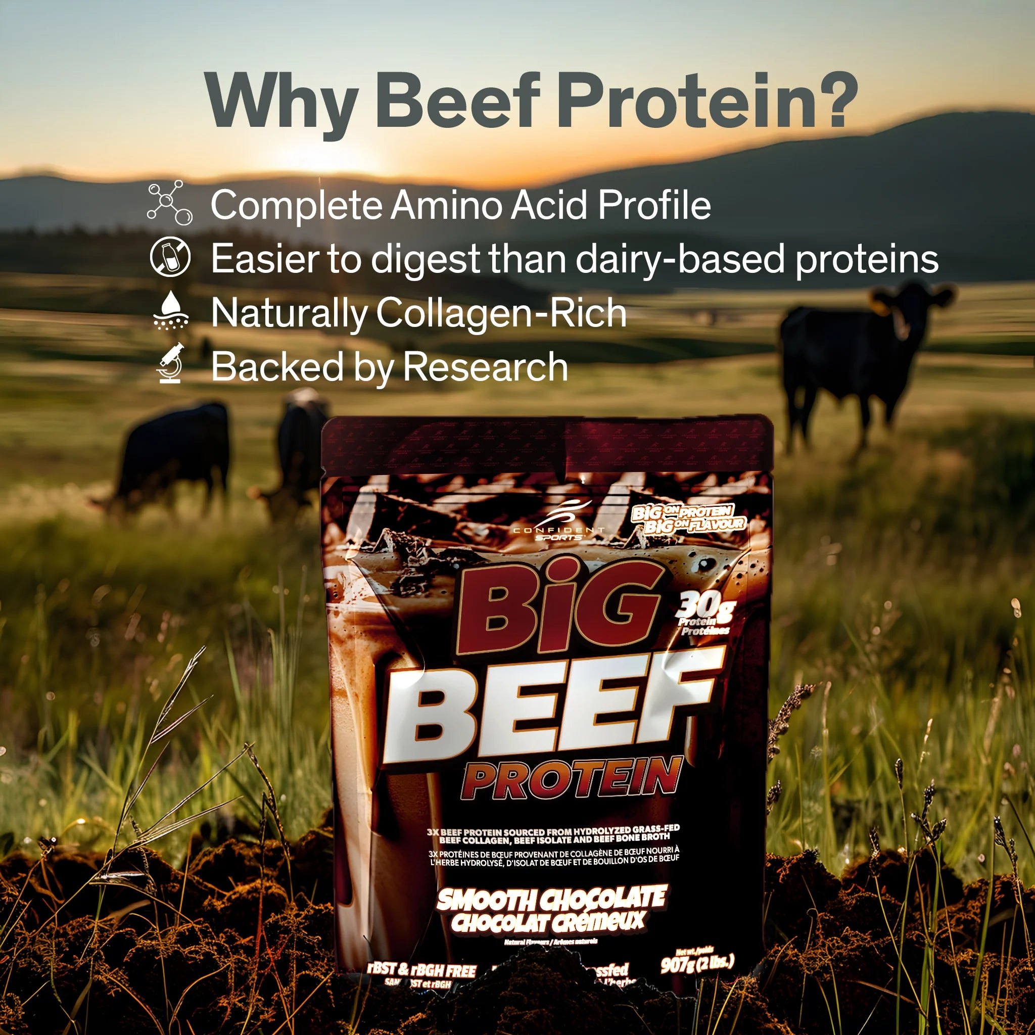 Confident Sports - Big Beef Protein - 907g