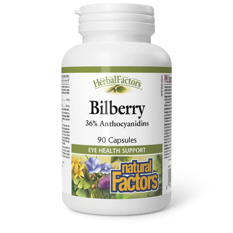 Natural Factors -  Bilberry - 40mg 90 Capsules