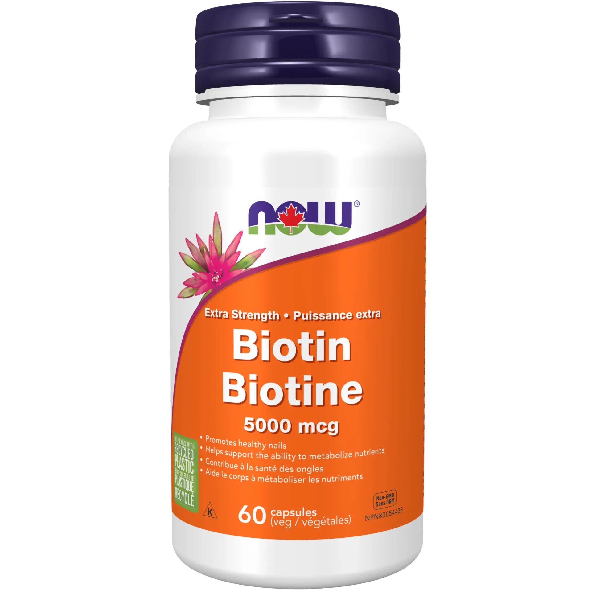 Now - Biotin Extra Strength - 5000 mcg 60 Veg Caps