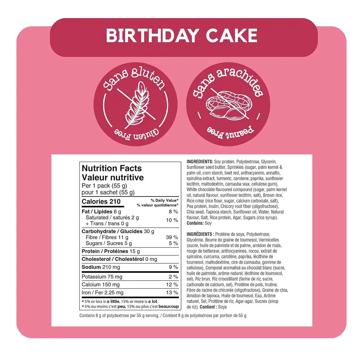 GO! Krisp - Birthday Cake Energy Square - 55g (BB Mar 6, 2026)