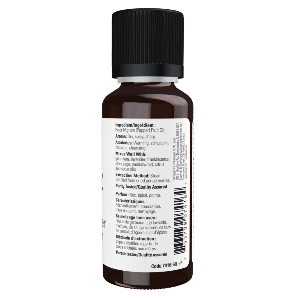 Now - Black Pepper Essential Oil - 30ml