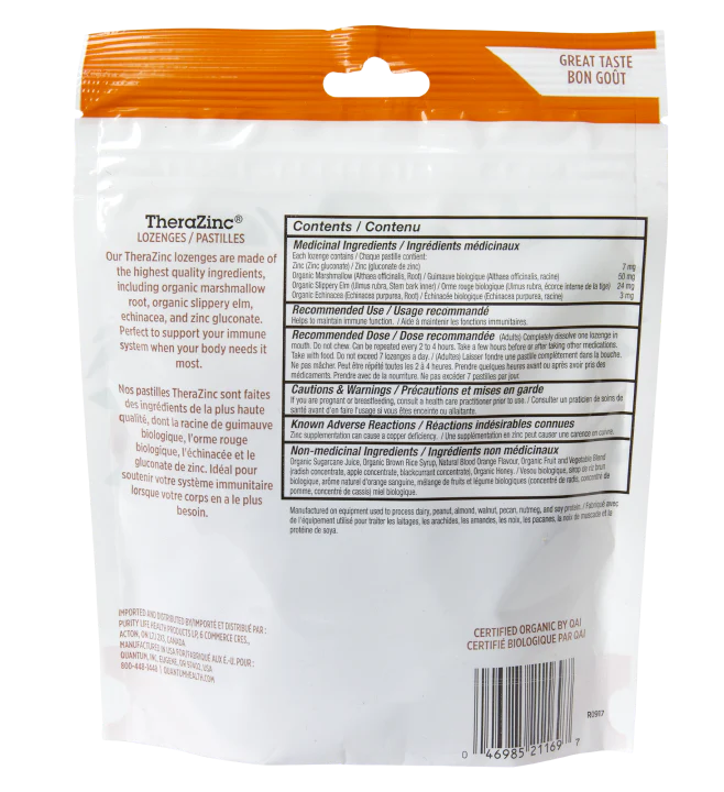 Quantum Health - Therazinc Blood Orange - 18 Lozenges