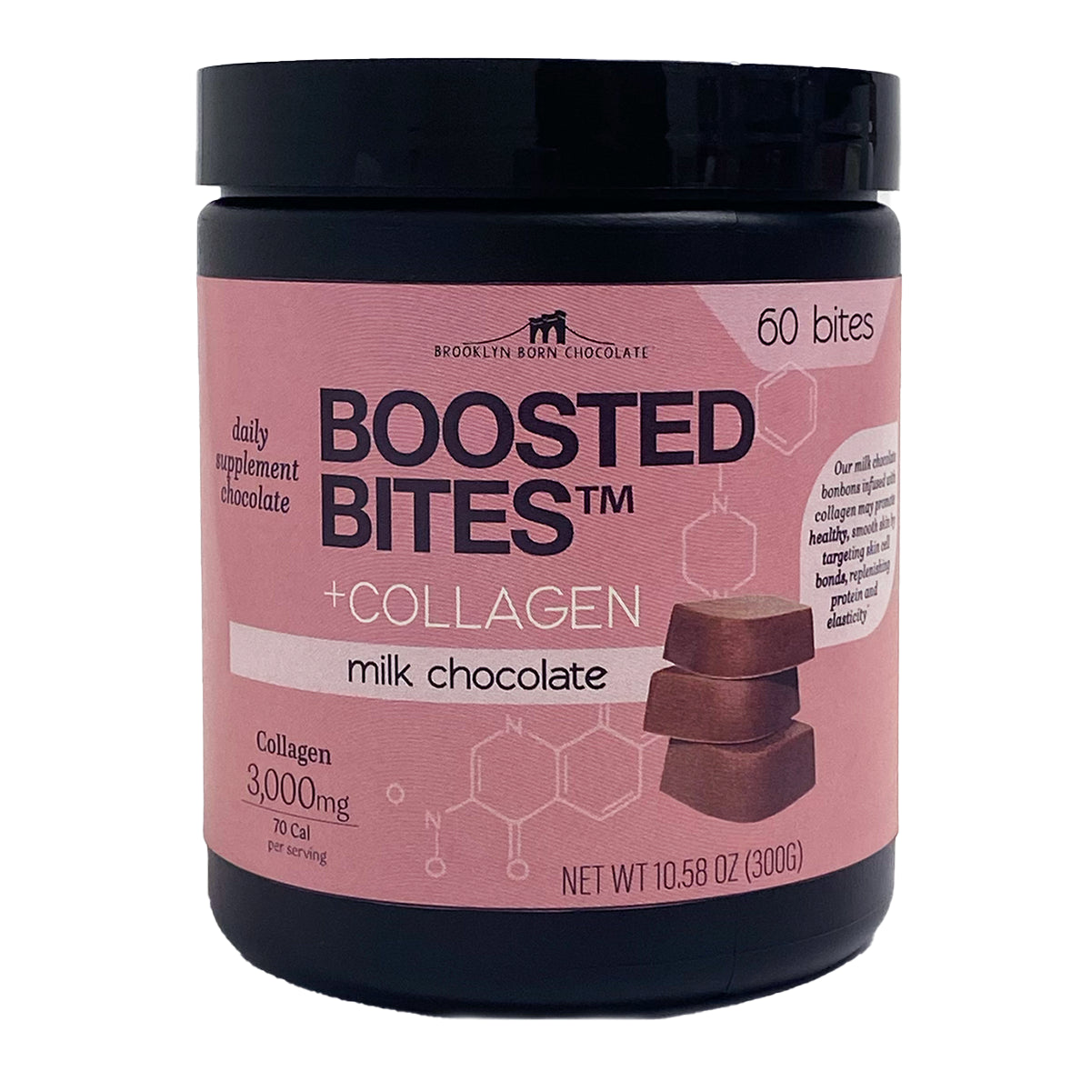 Brooklyn Born Chocolate - Boosted Bites +Peptides Collagen 42% Milk Chocolate