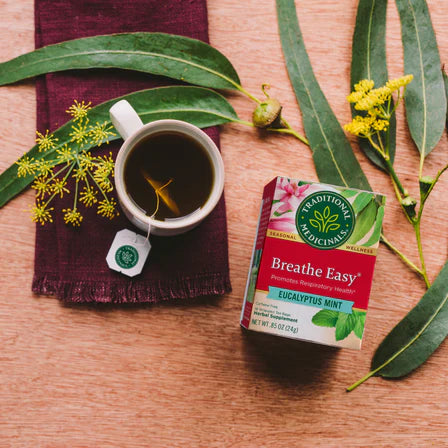 Traditional Medicinals - Breathe Easy Eucalyptus Mint Tea - 16 Tea Bags