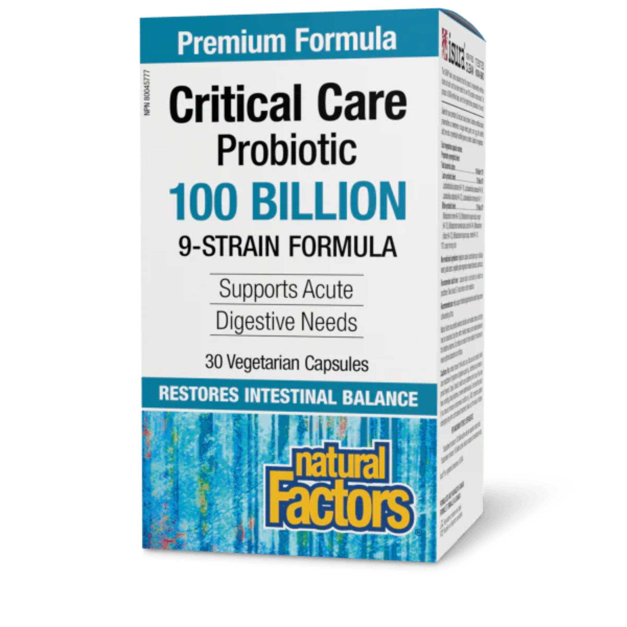 Natural Factors - Critical Care Probiotic 100 Billion - 30 Veg Capsules