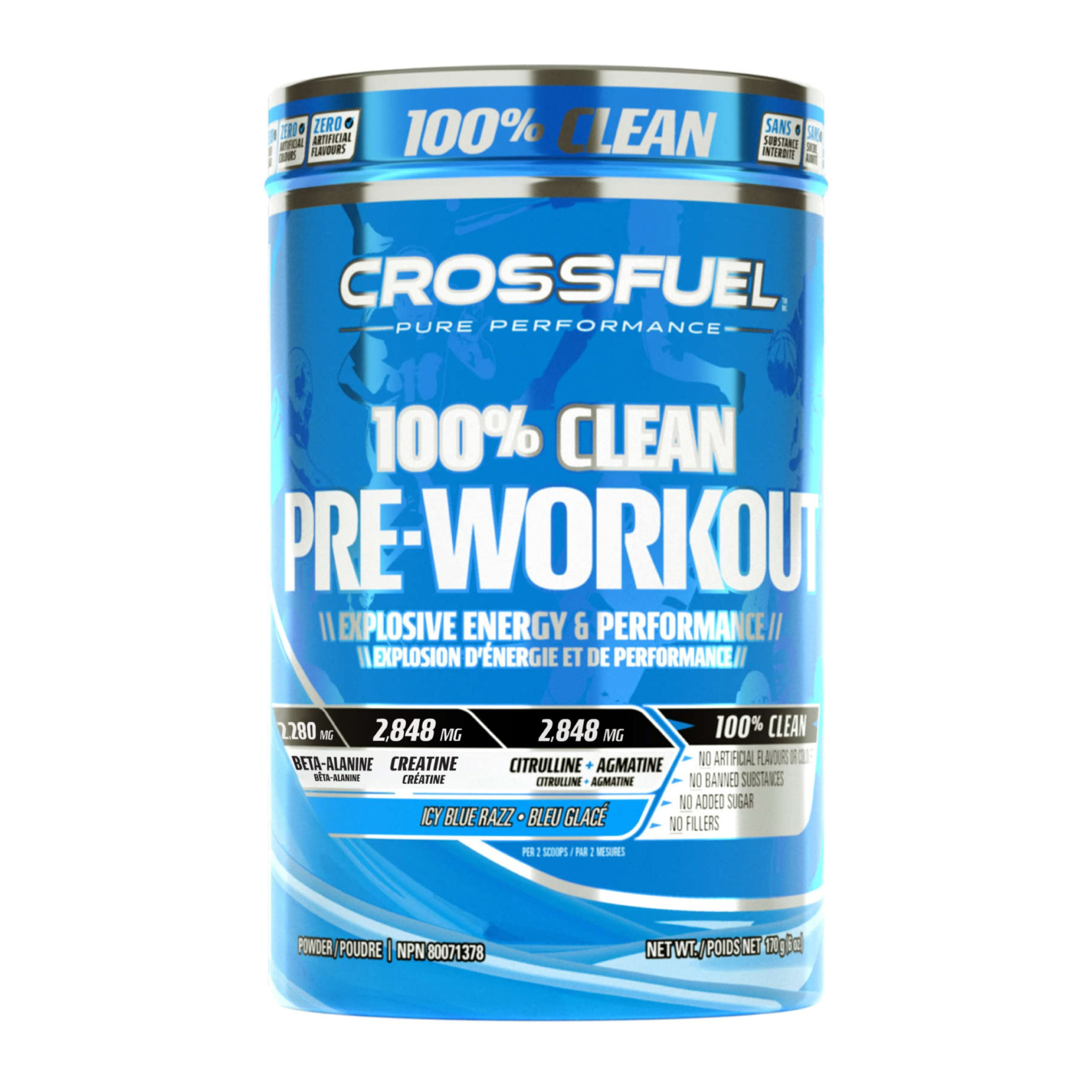 Crossfuel - Pre-Workout Powder Blue Raspberry - 170g