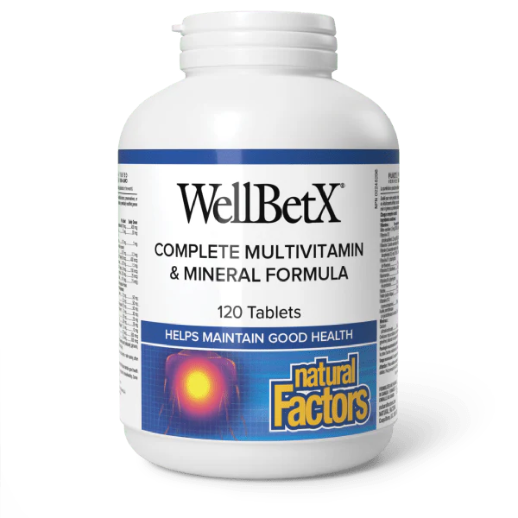Natural Factors - WellBetX Complete Multivitamin & Mineral Formula - 120 Tablets