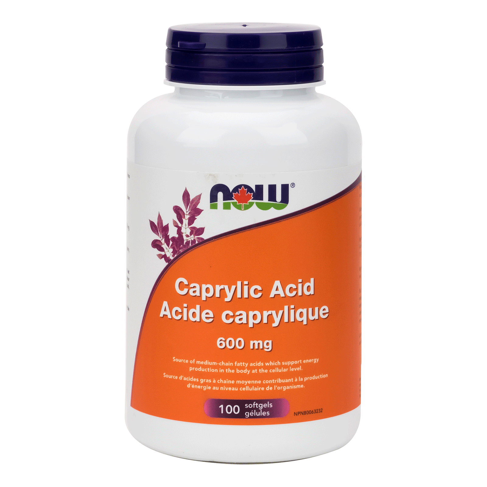 Now - Caprylic Acid - 600 mg 100 Softgels