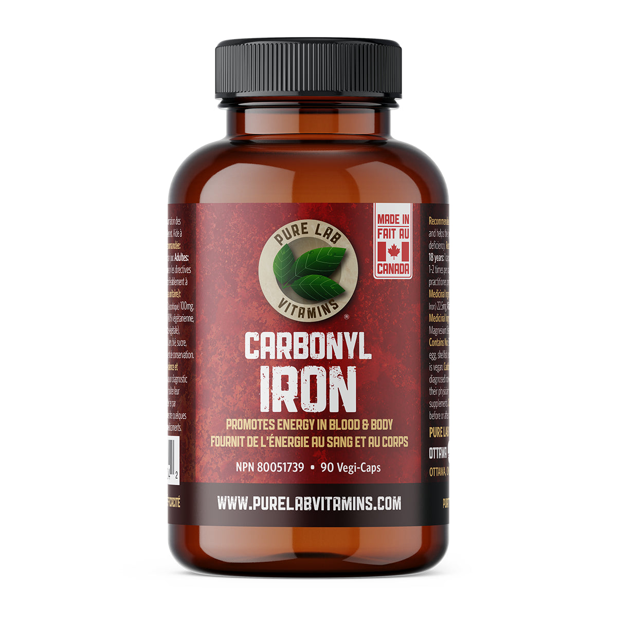 Pure Lab Vitamins - Carbonyl Iron - 22.5 mg 90 Veg Capsules