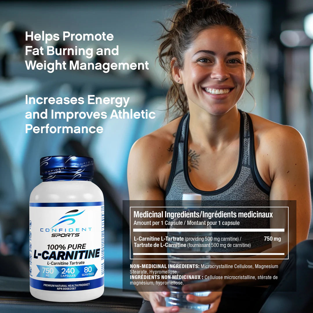 Confident Sports - L Carnitine - 750mg 120 Capsules