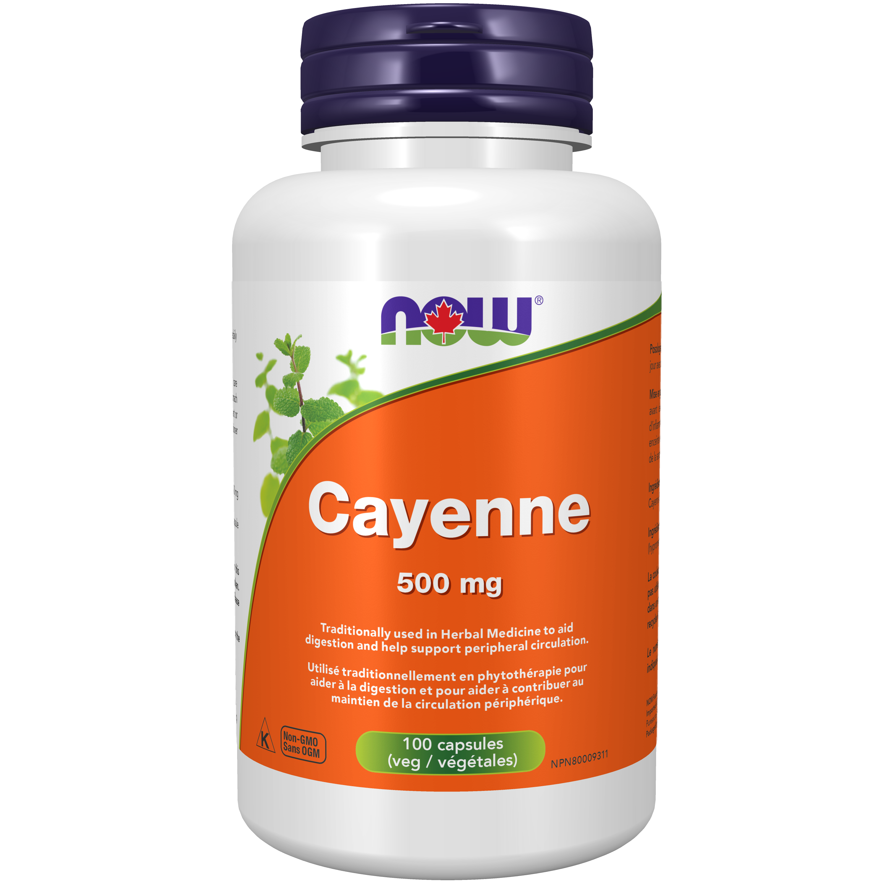 Now - Cayenne - 40,000 HU 500 mg 100 Veg Capsules