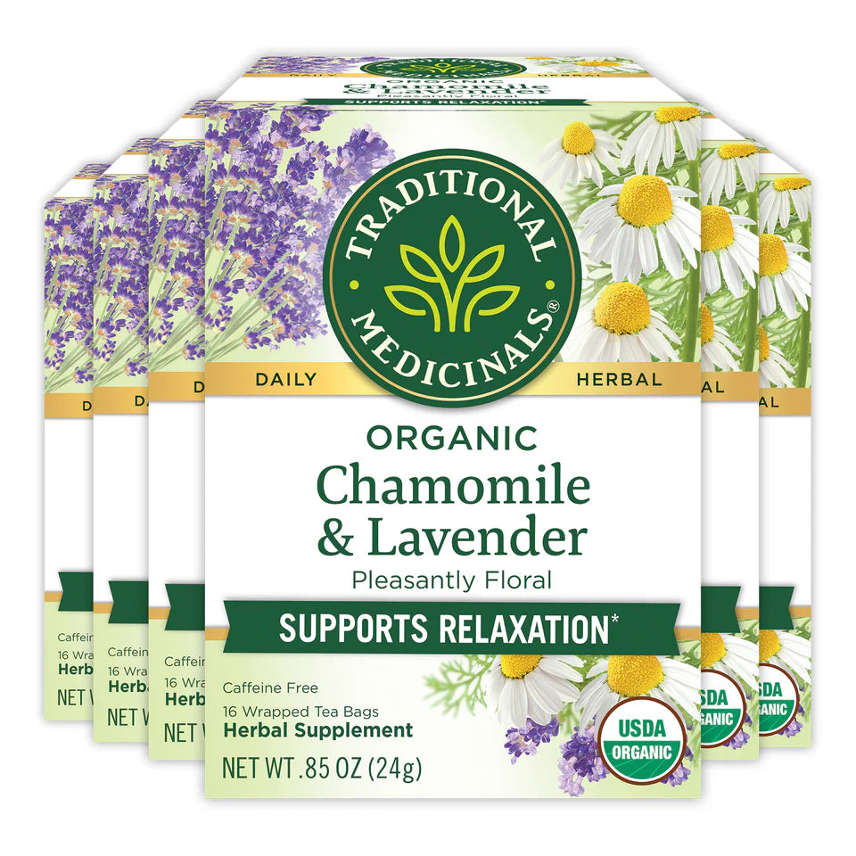 Traditional Medicinals - Organic Chamomile & Lavender Tea - 16 Tea Bags