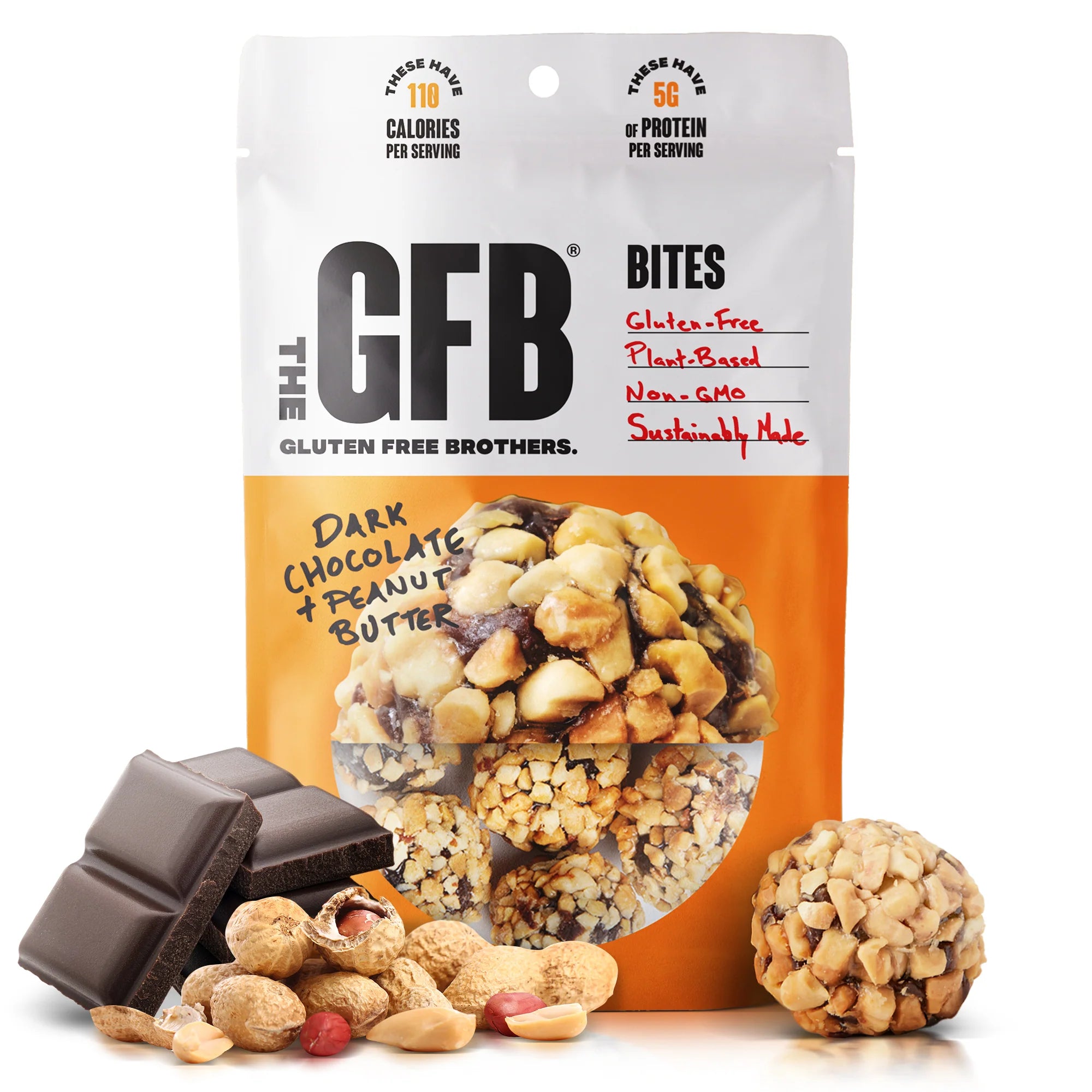 The Gluten Free Brothers - Dark Chocolate Peanut Butter Bites - 113g