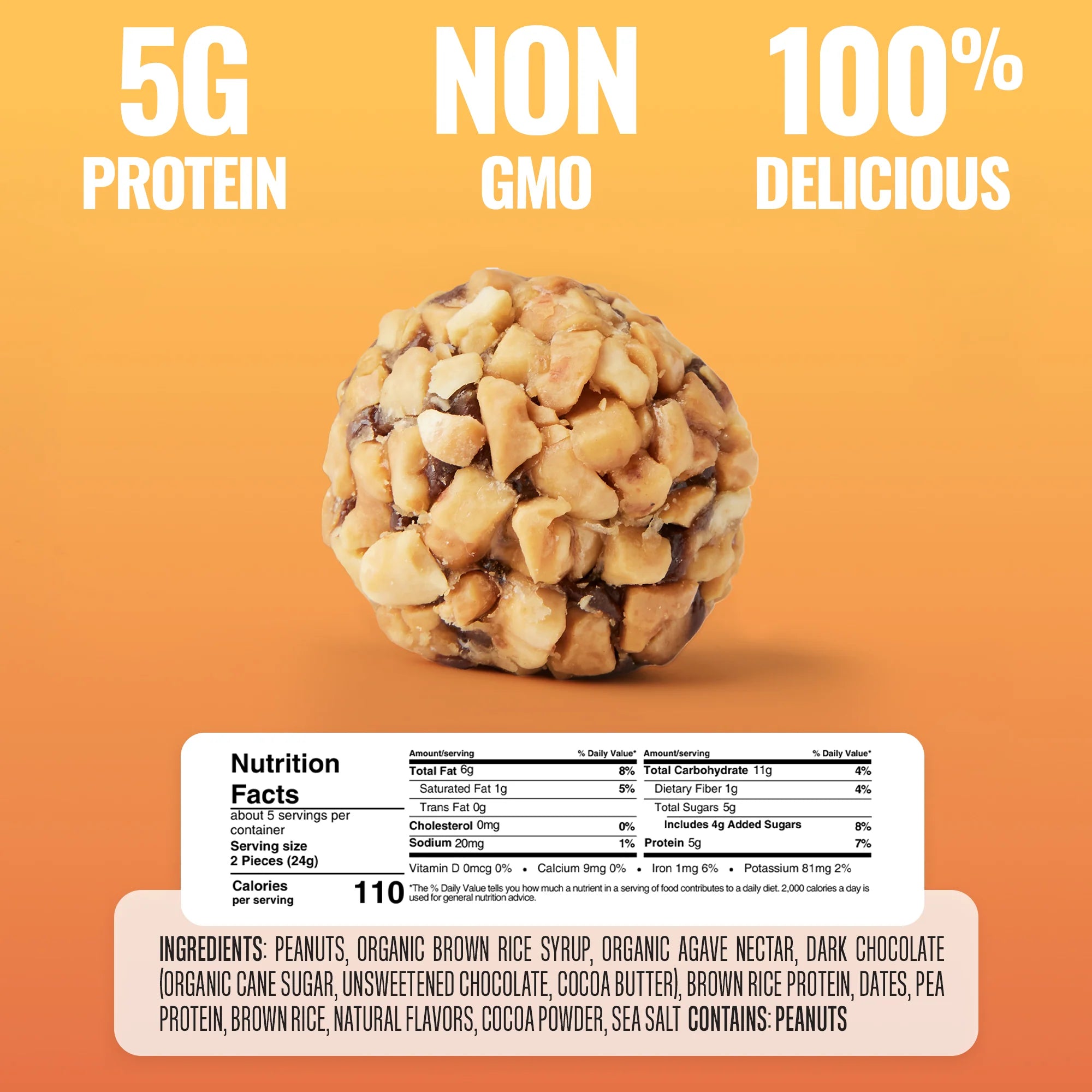The Gluten Free Brothers - Dark Chocolate Peanut Butter Bites - 113g