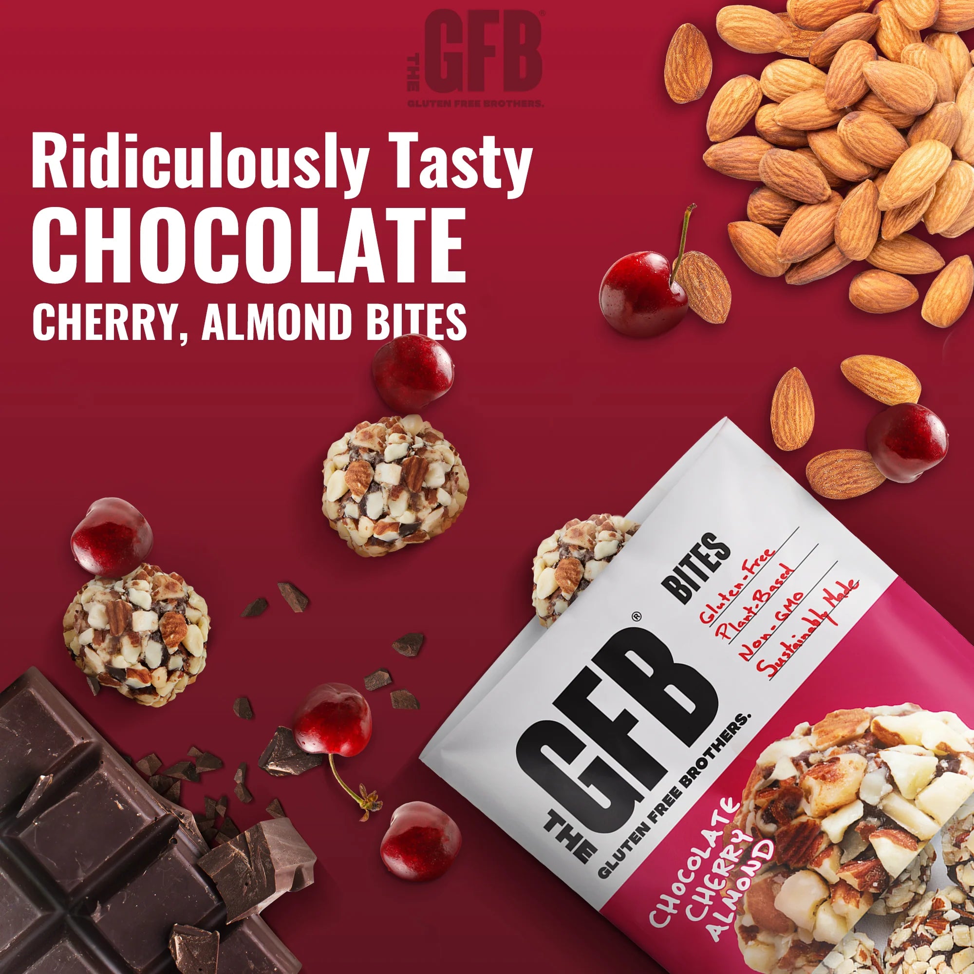 The Gluten Free Brothers - Chocolate Cherry Almond Bites - 113g