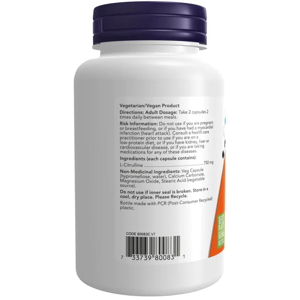 Now - L- Citrulline - 750mg 90 Veg Capsules