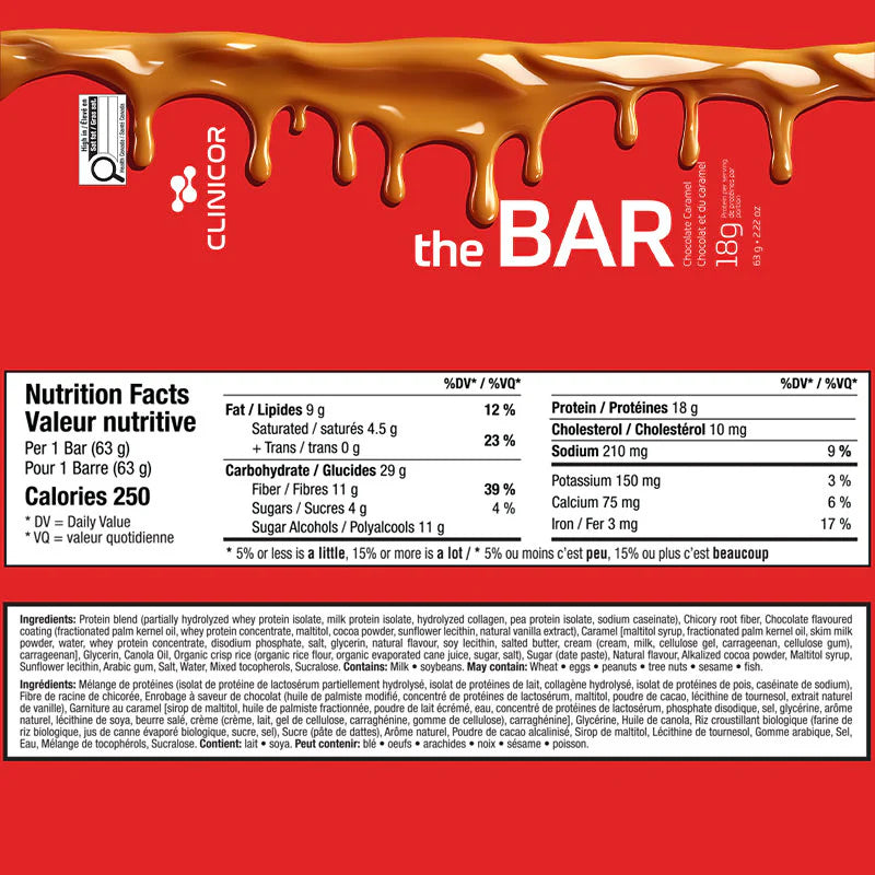Clinicor - The Bar Protein Bar - 63g (3 Flavours) (DSLM)